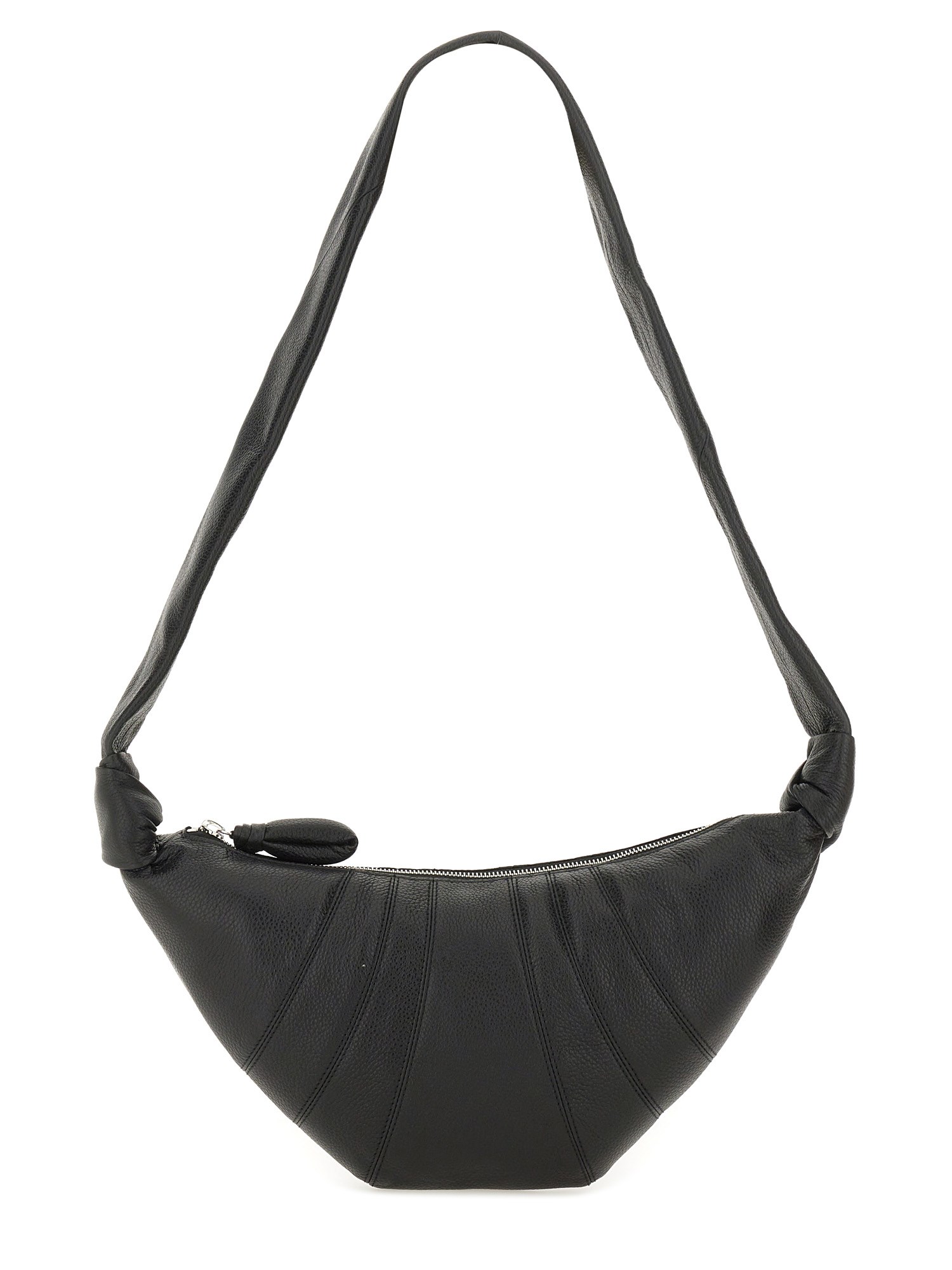 Lemaire Cross-body Bag With Adjustable Strap And Textured Finish In Black