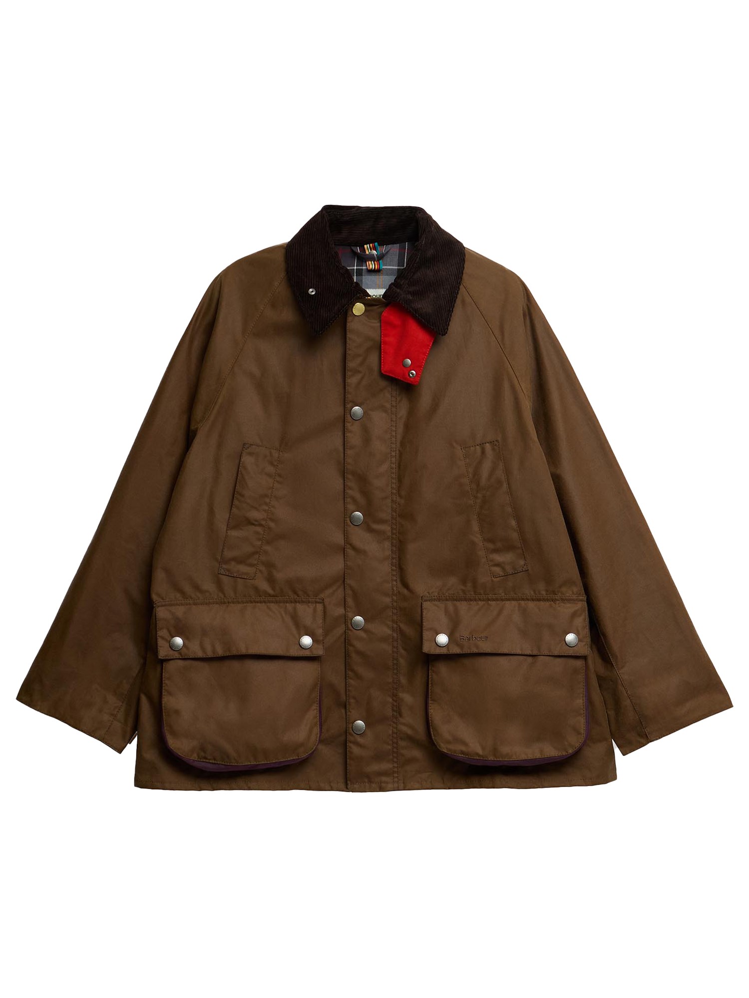 Paul Smith X Barbour Waxed Cotton Jacket In Brown