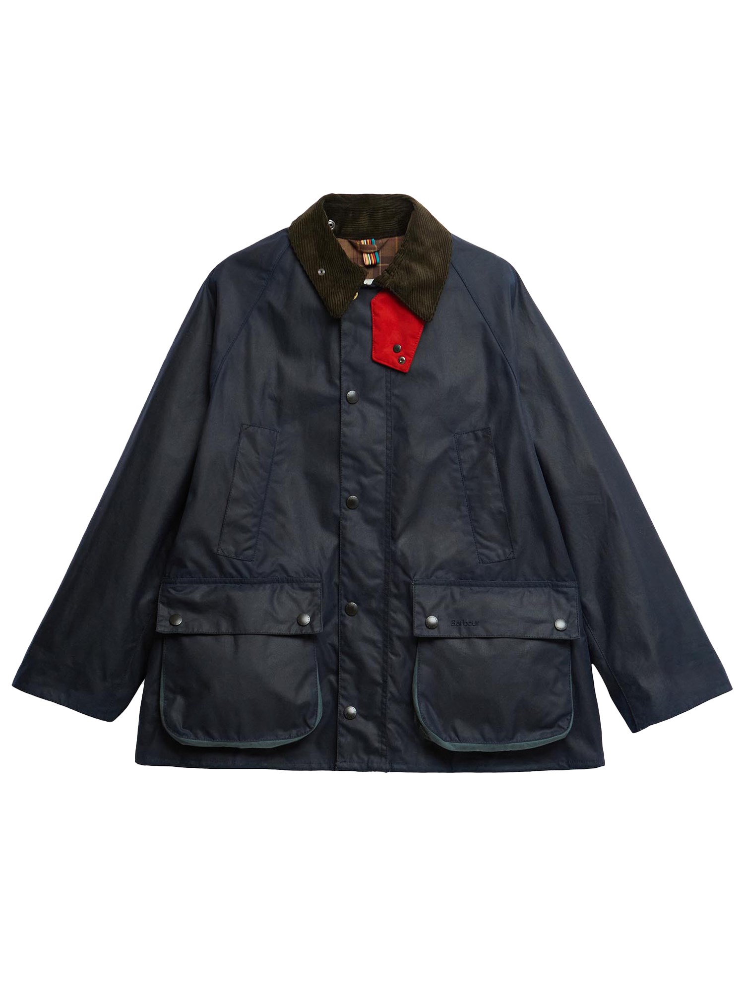 Paul Smith X Barbour Waxed Cotton Jacket In Blue