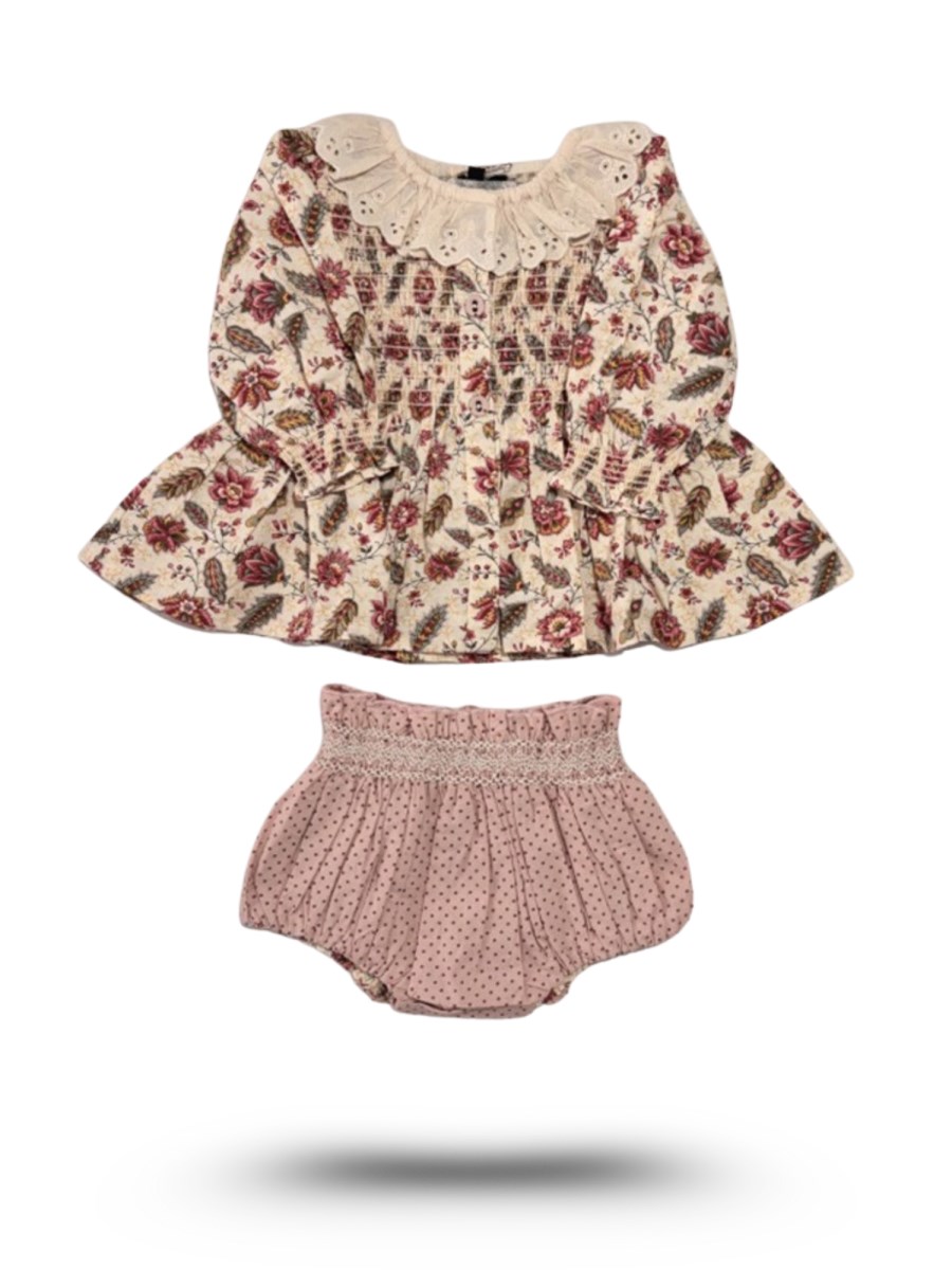 SET VESTITO CON PANTALONCINI REVERSIVIBILI