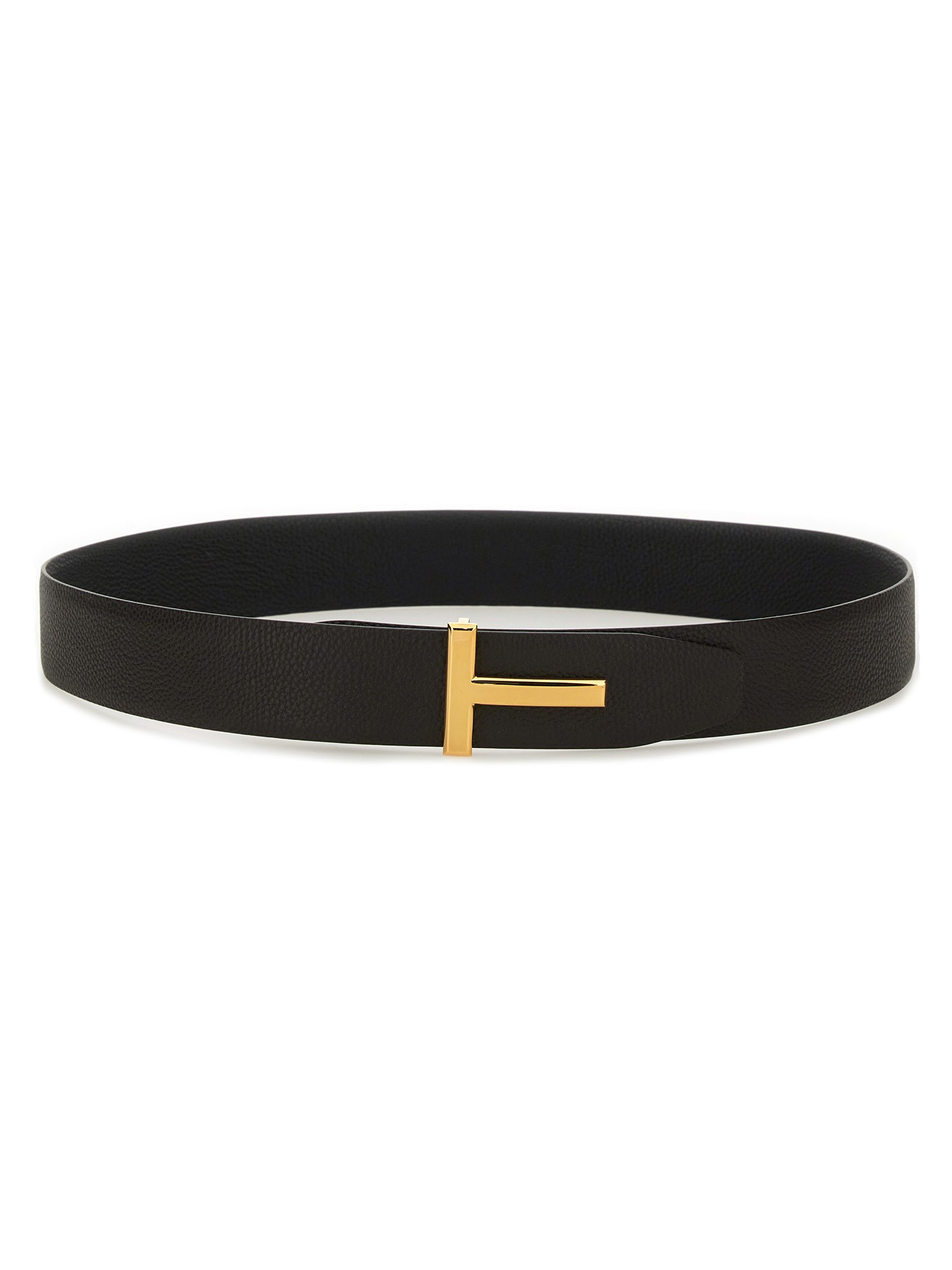 Tom Ford Reversible Brown And Black Leather T Belt