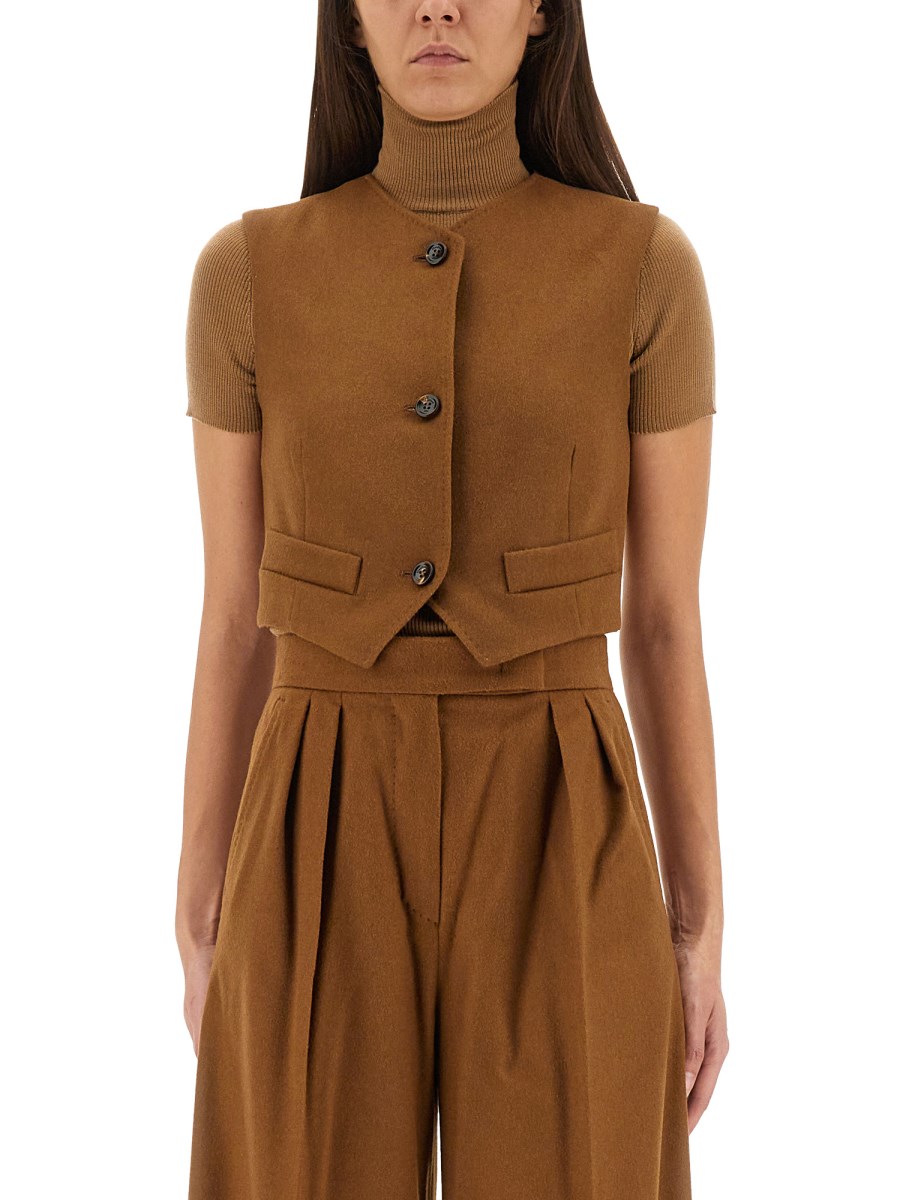 GILET EDDA IN PELO DI CAMMELLO