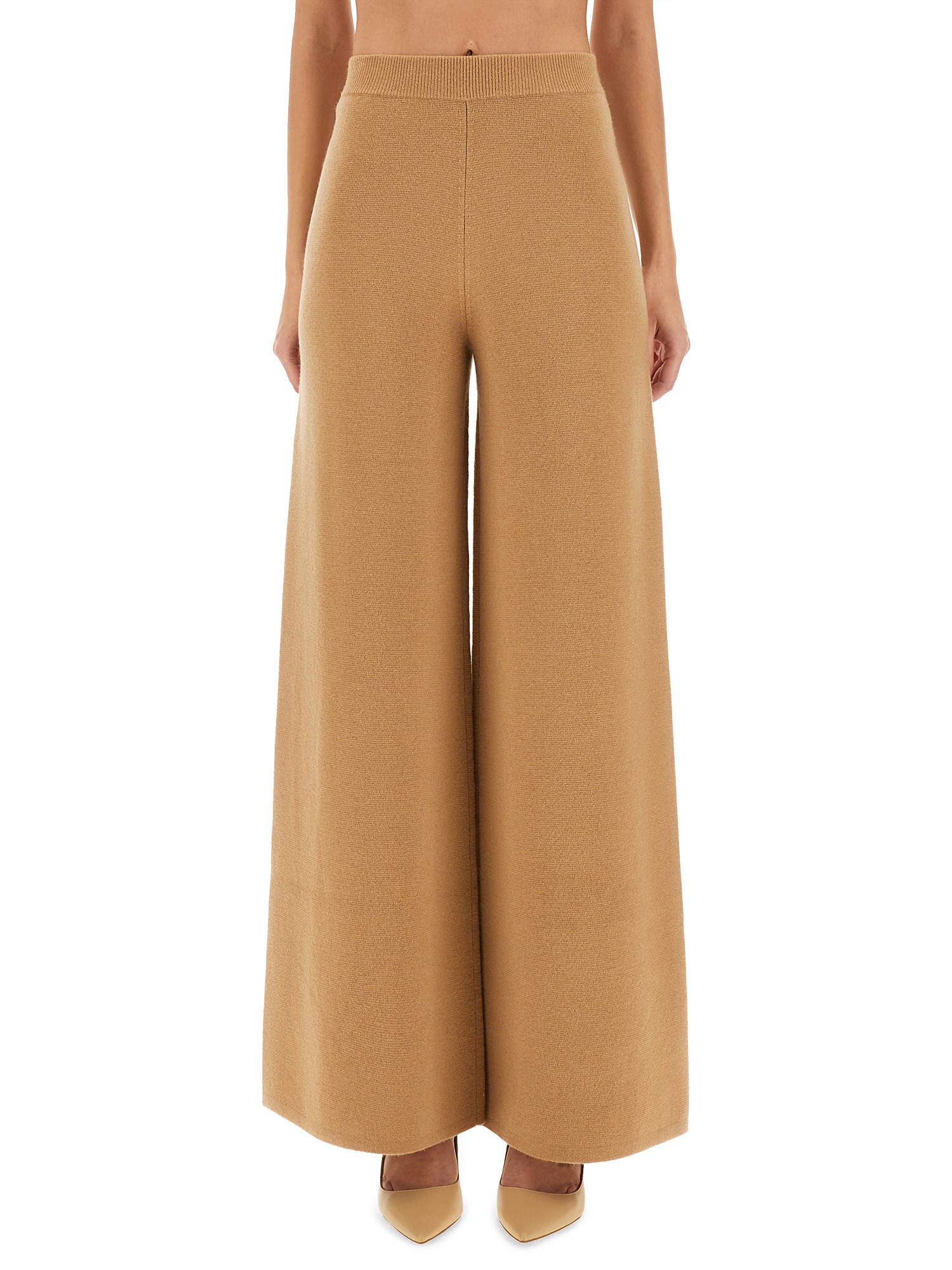 Max Mara Wide Pants "judy" In Nude