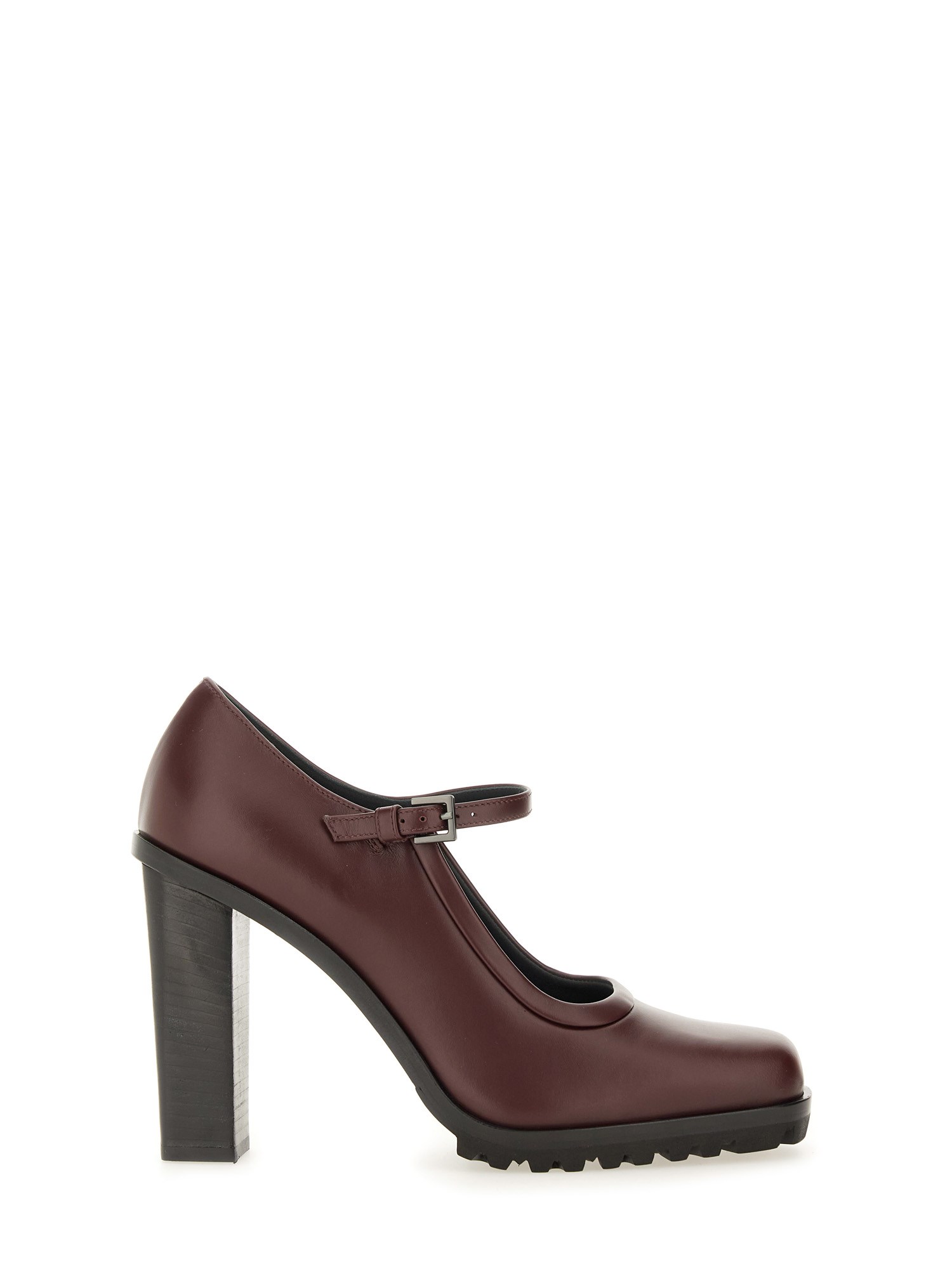 Max Mara Mary Janes In Leather In Multi