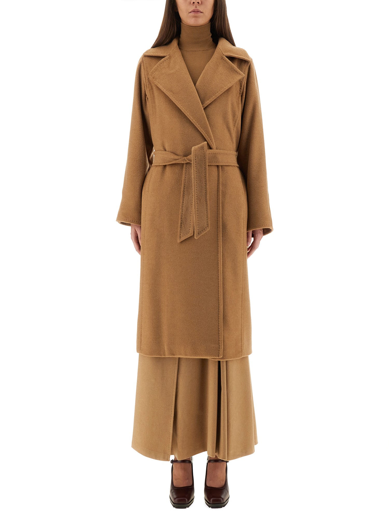 Max Mara Camel Hair "what" Coat In Brown
