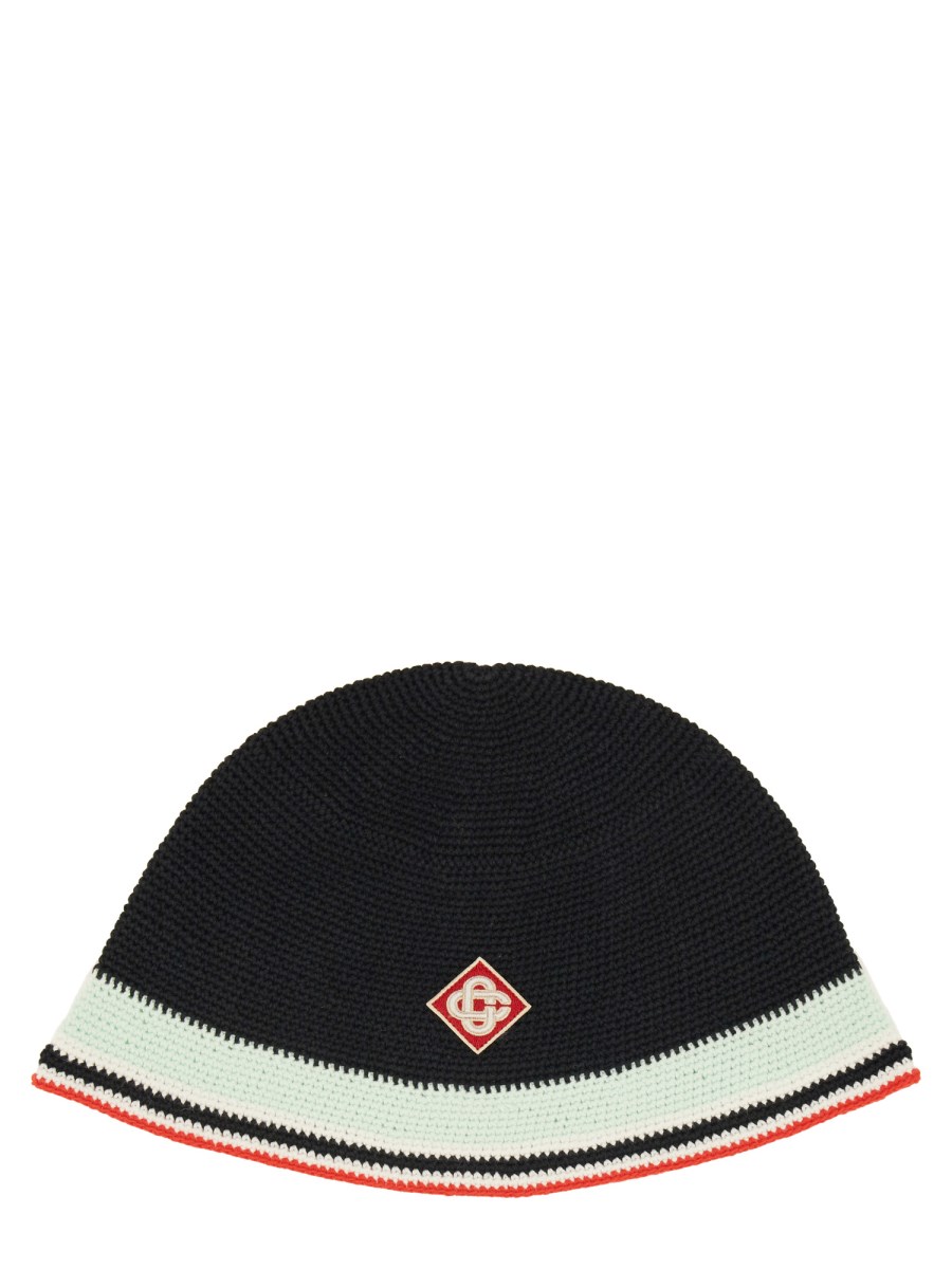 CAPPELLO CROCHET CON LOGO
