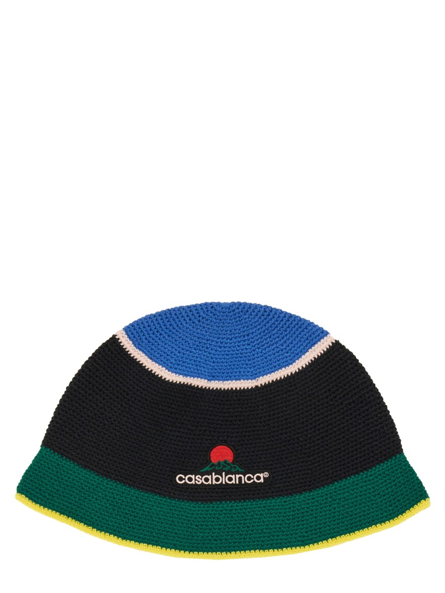 CAPPELLO CROCHET CON LOGO