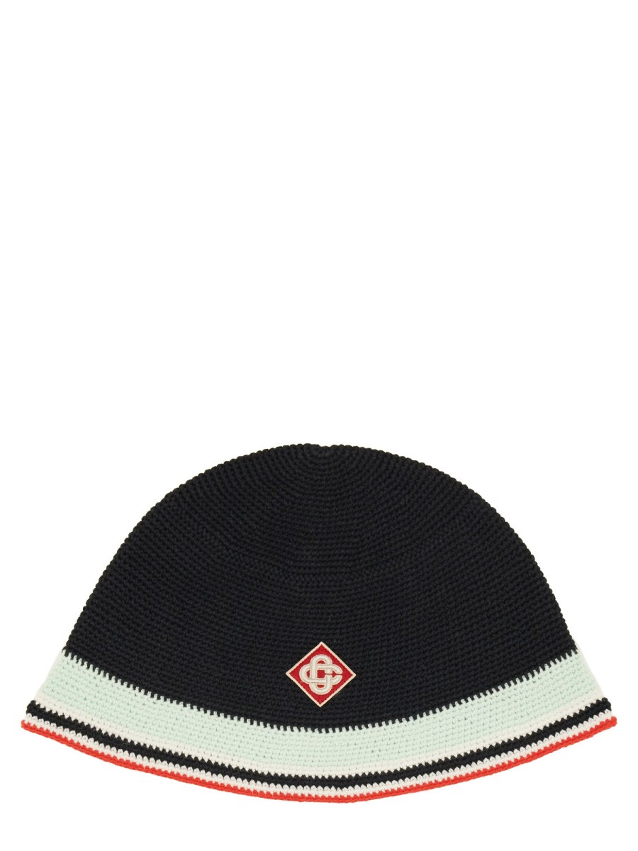 CAPPELLO CROCHET CON LOGO