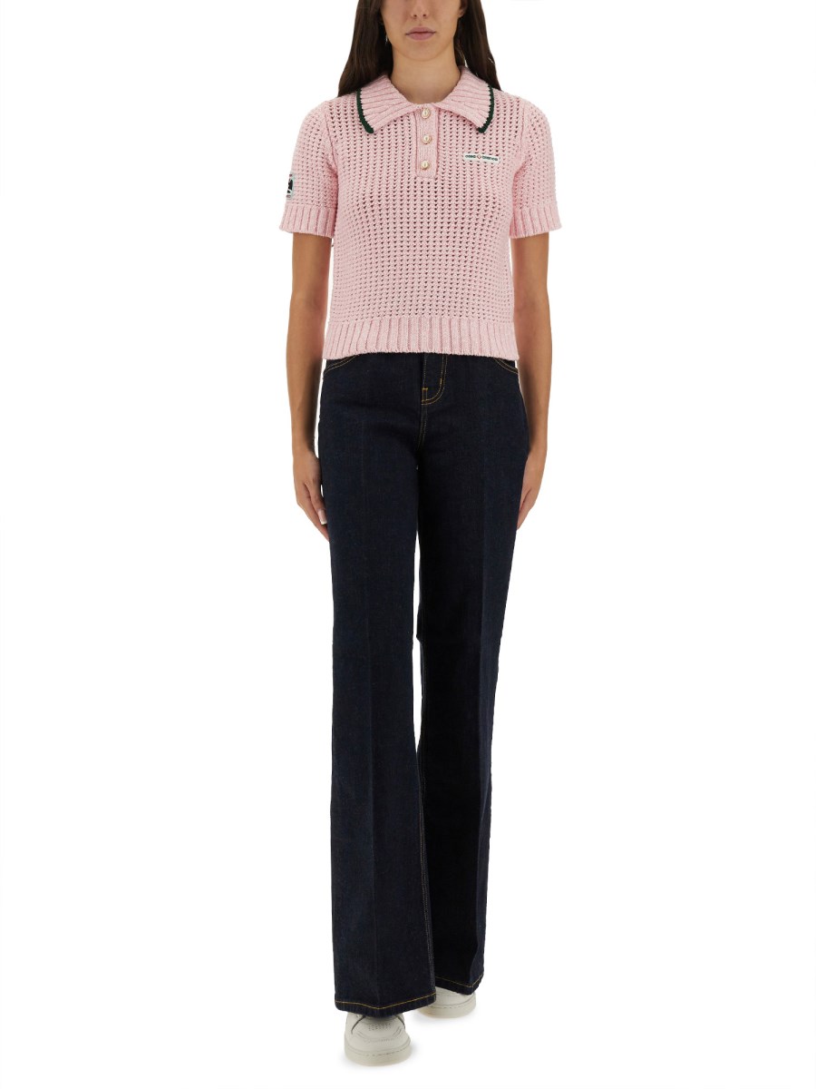 POLO IN COTONE MOULINÉ