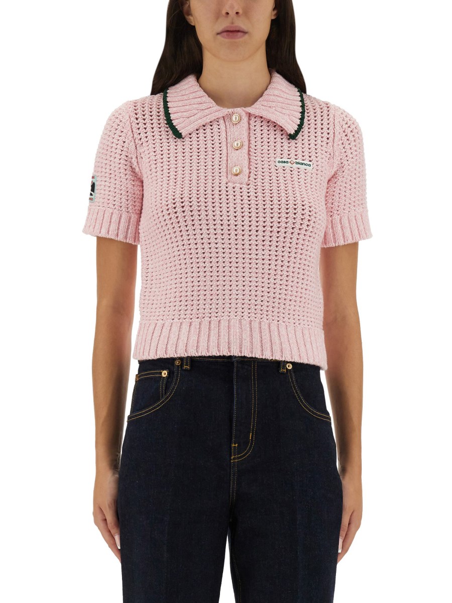 POLO IN COTONE MOULINÉ