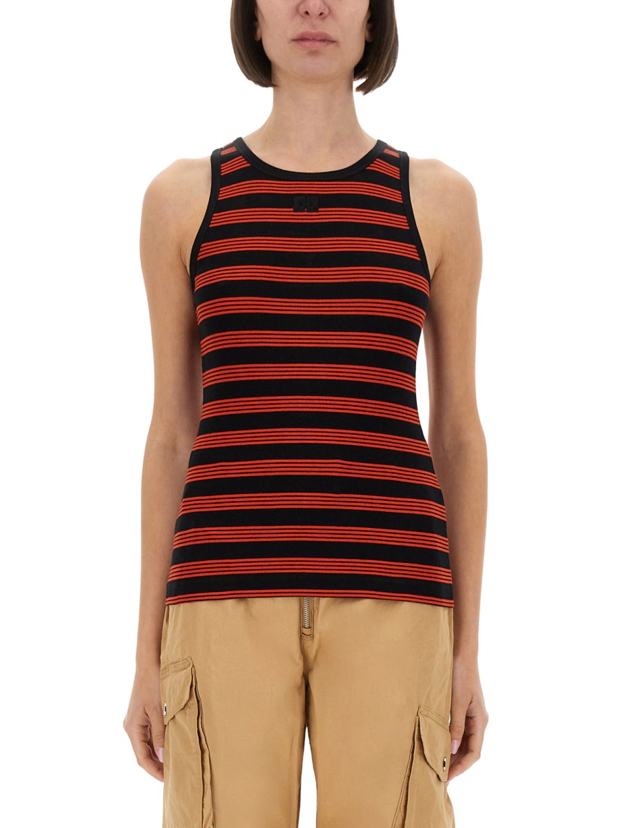 TOP IN COTONE A COSTINE 