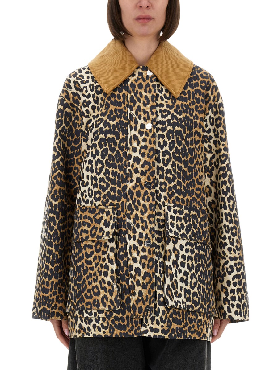 GIACCA MIDI LEOPARDATA