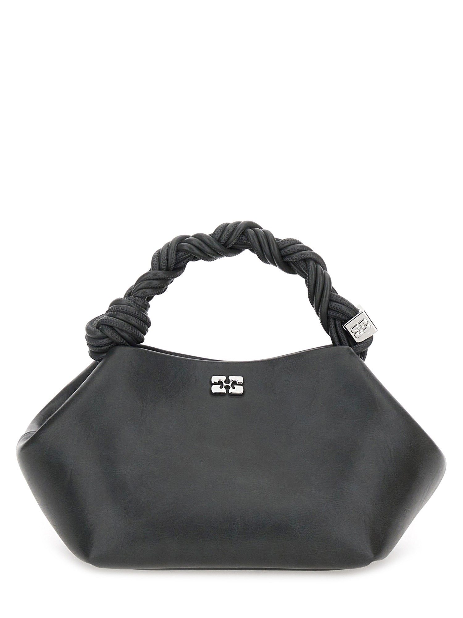 Ganni 'bou' Grey Handbag With Adjustable And Removable Shoulder Strap