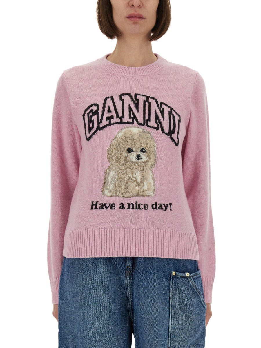 MAGLIA IN LANA CON POODLE