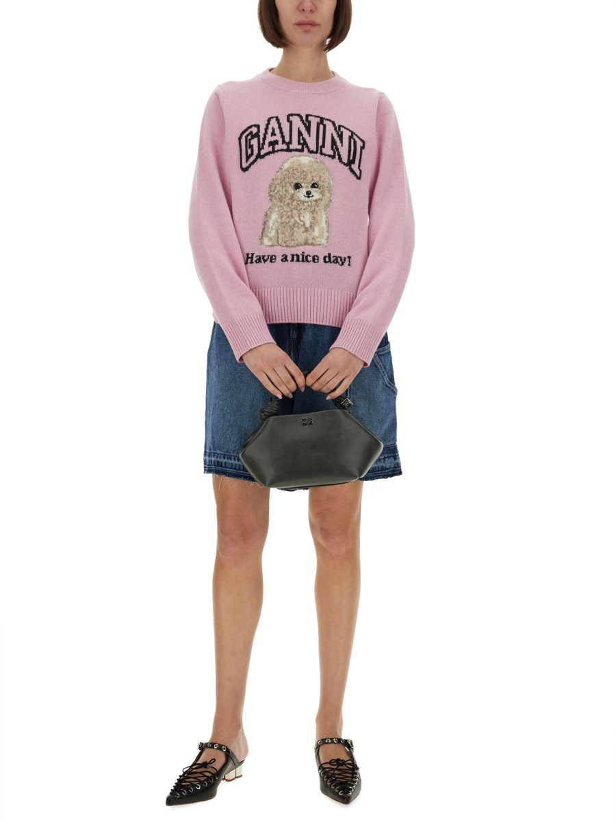 MAGLIA IN LANA CON POODLE