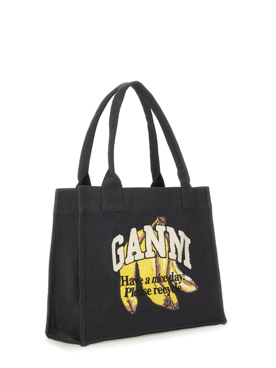 BORSA TOTE LARGE CON STAMPA BANANA