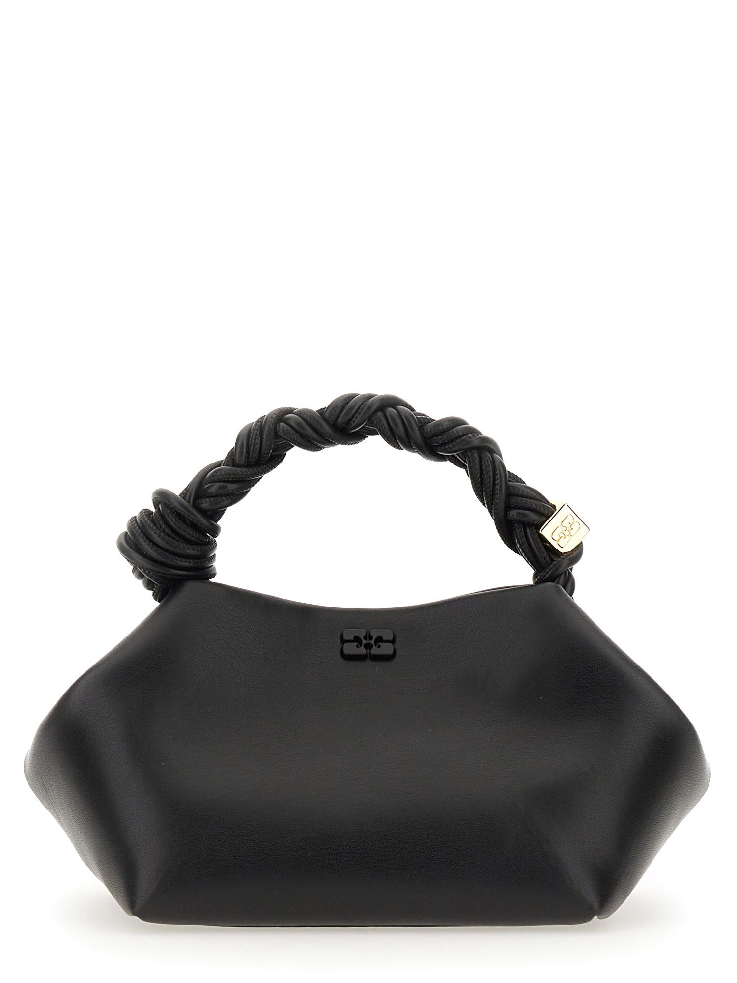 Ganni Mini Bou Top Handle Bag In Black