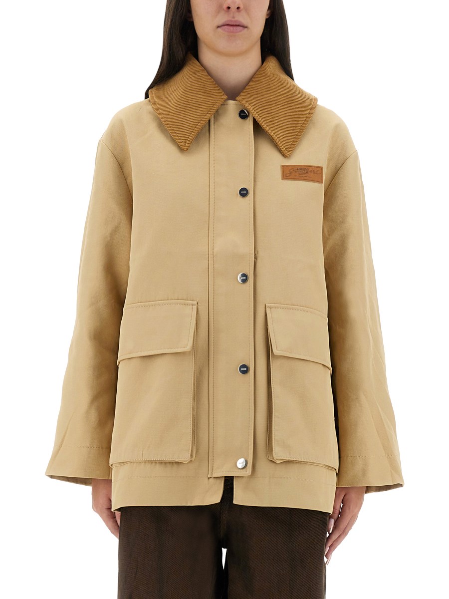 GIACCA MIDI IN TWILL DI CAMMELLO