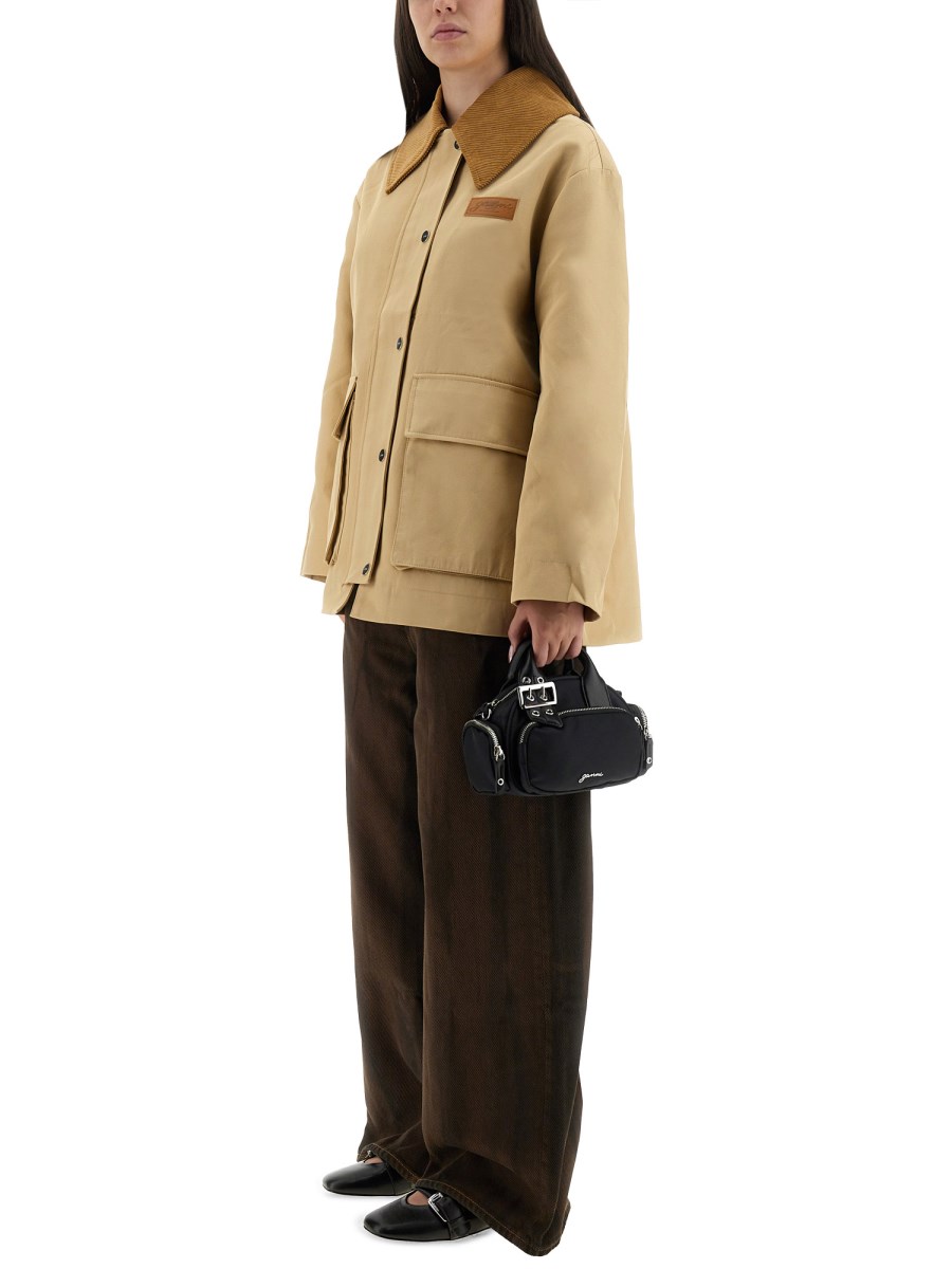 GIACCA MIDI IN TWILL DI CAMMELLO