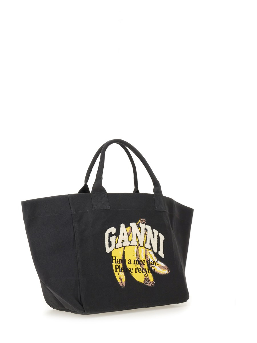 BORSA TOTE XXL CON STAMPA BANANA