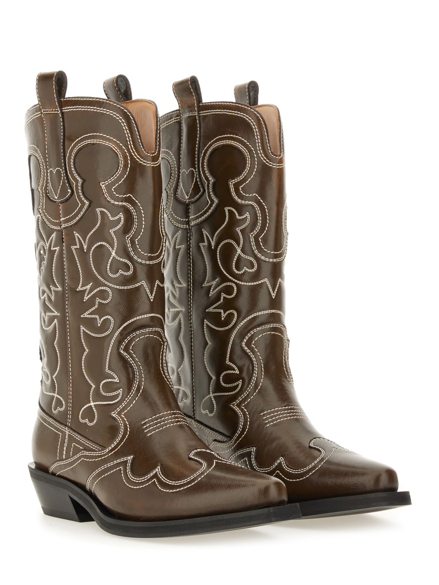 STIVALE WESTERN RICAMATO