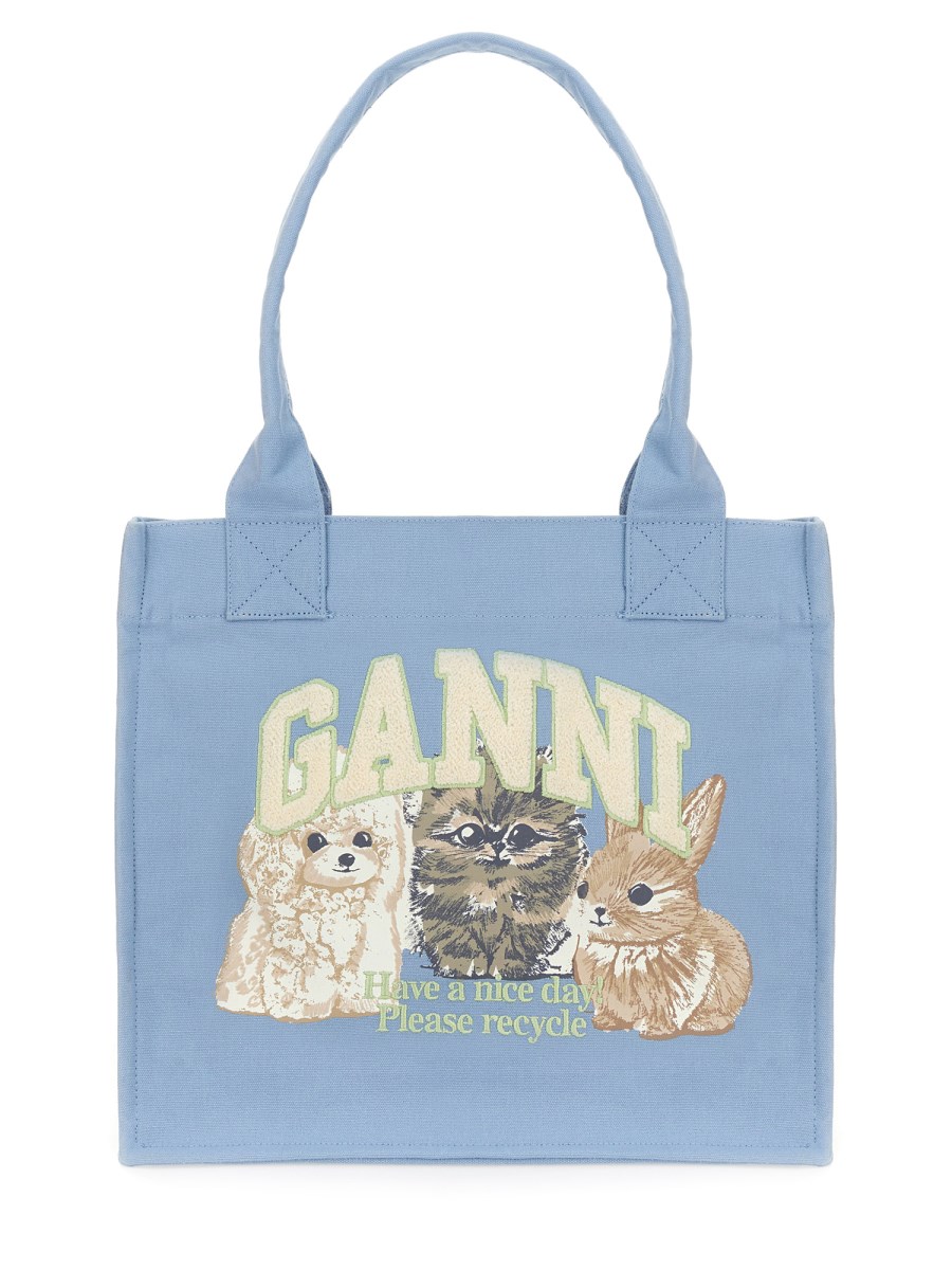 BORSA SHOPPER LARGE CON MOTIVO ANIMALIER