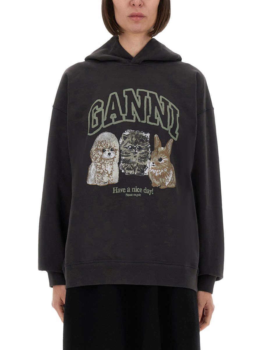 FELPA ISOLI OVERSIZE CON CAPPUCCIO