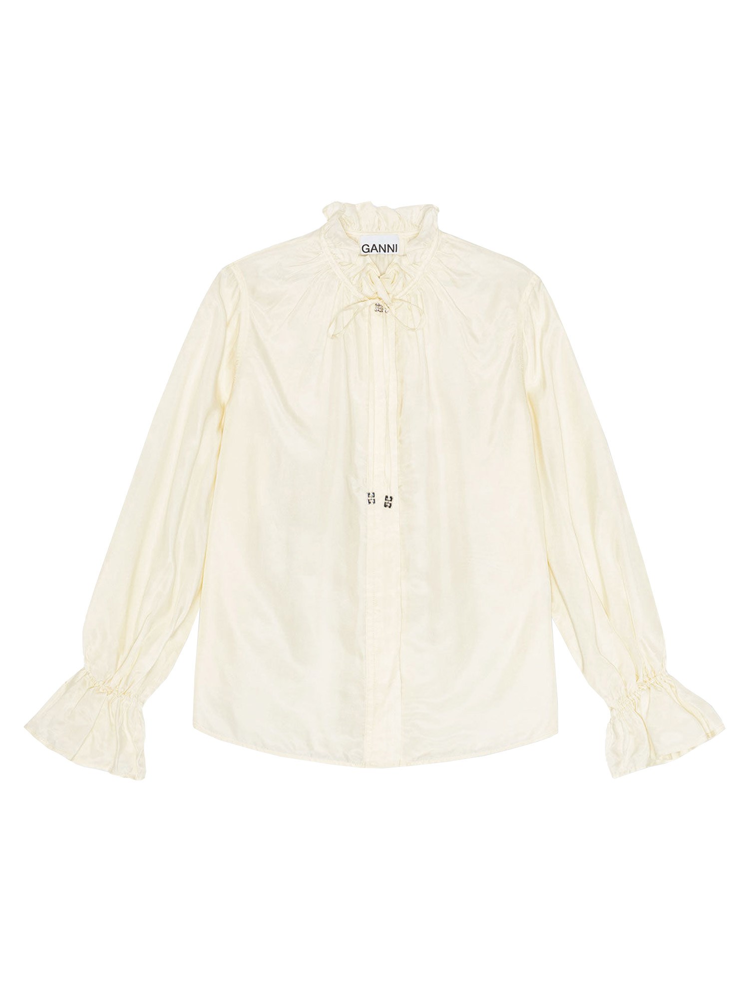 ganni shirt with bow