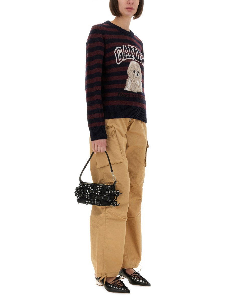 MAGLIA A RIGHE CON POODLE