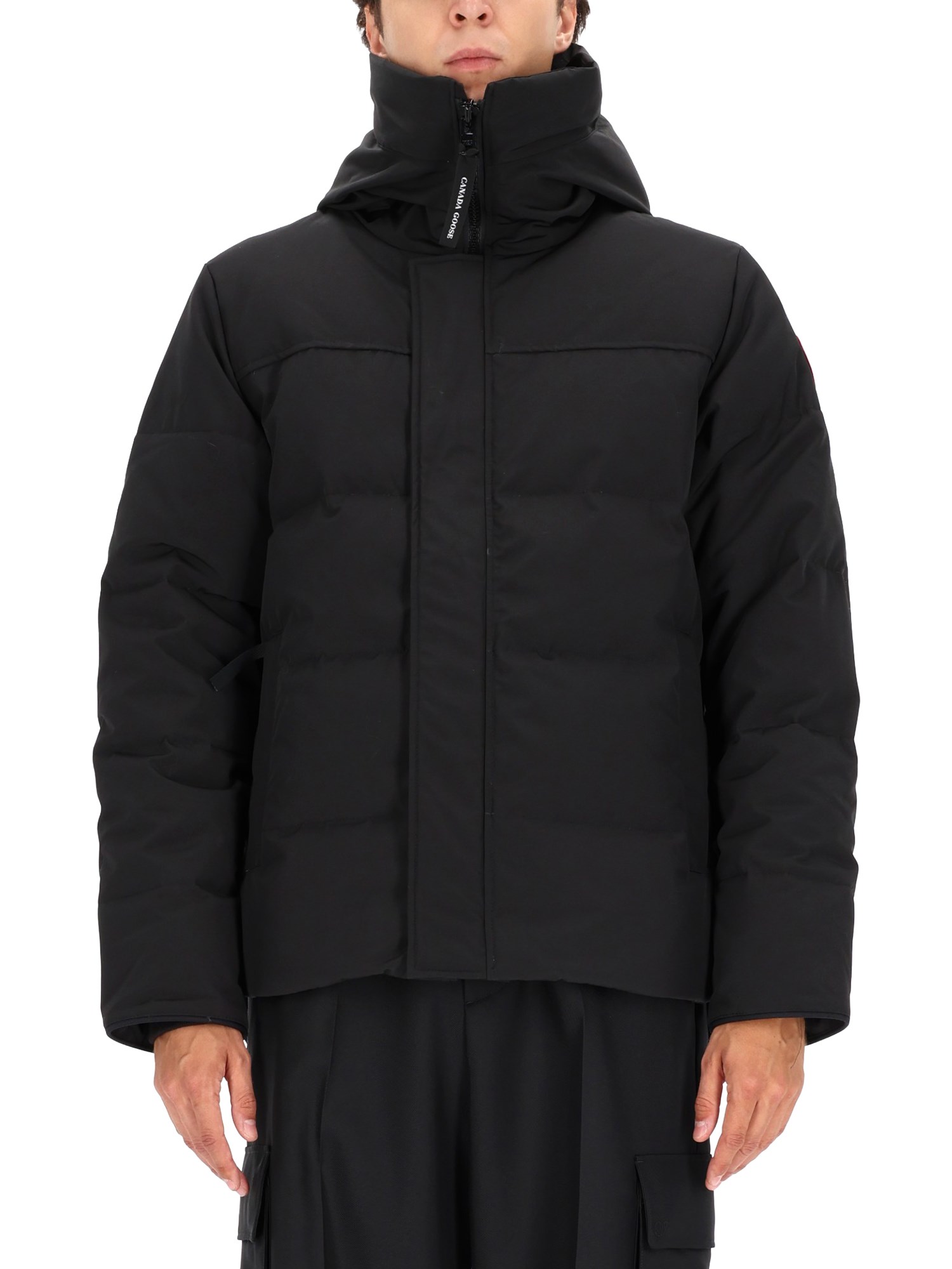 Canada Goose Padded Down Jacket With High Collar In Black