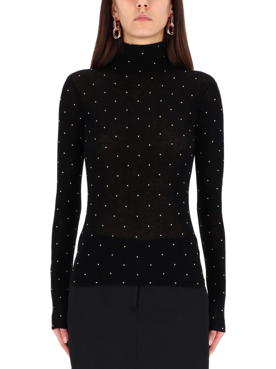 MAGLIA EFETTO SECON-SKIN CON BORCHIE