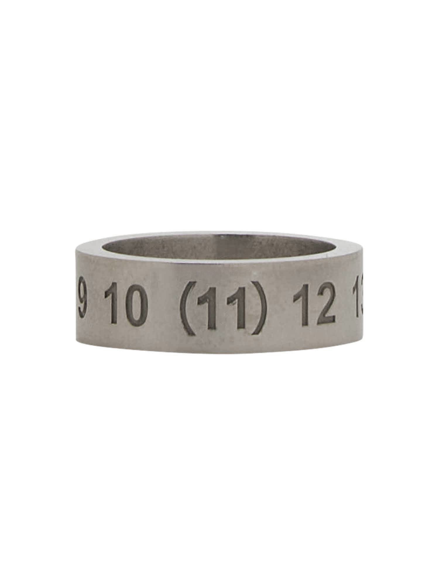 Maison Margiela Minimalist Silver Band Ring In Metallic