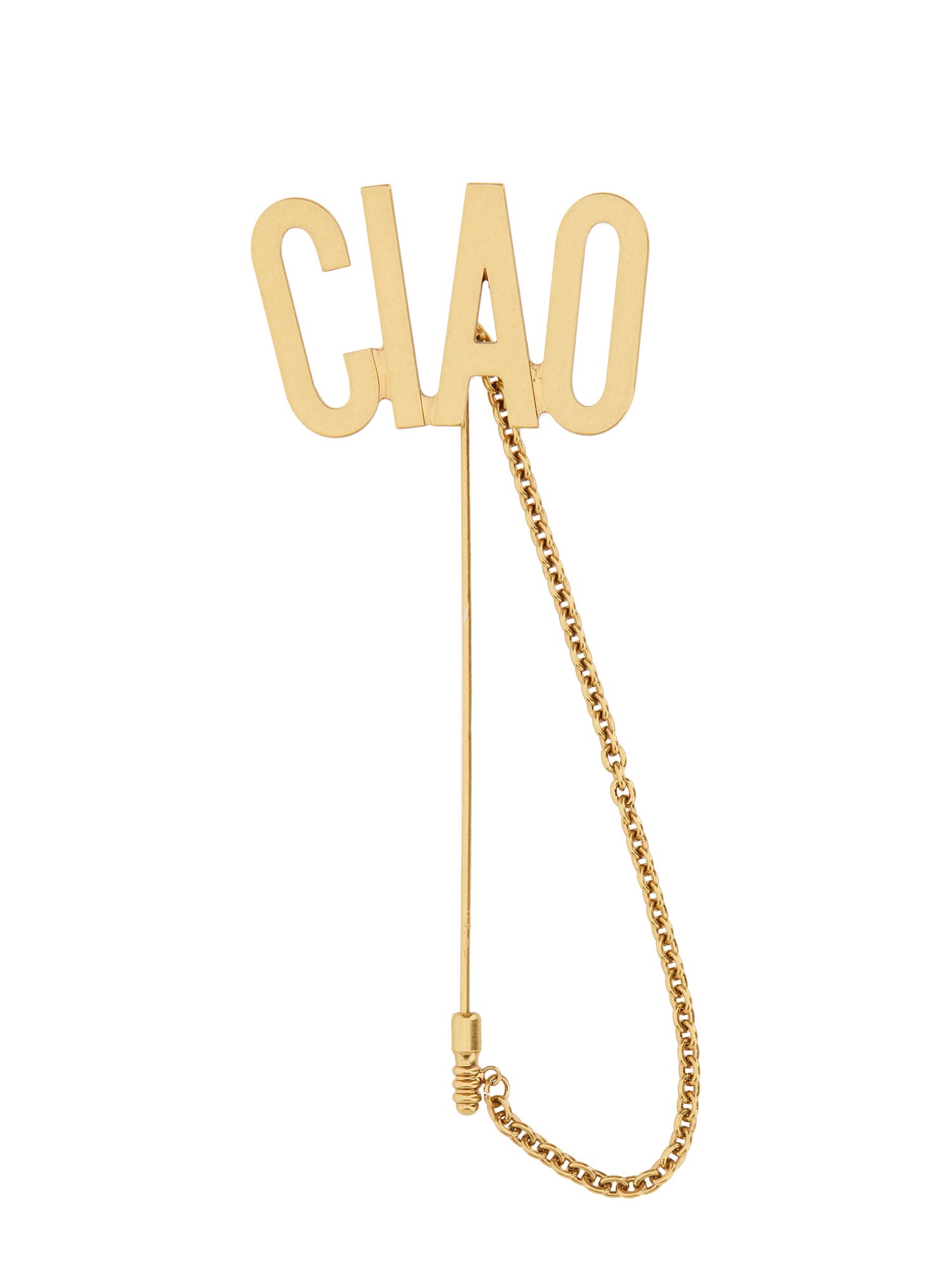 Moschino Tie Clip "hello" In Multi