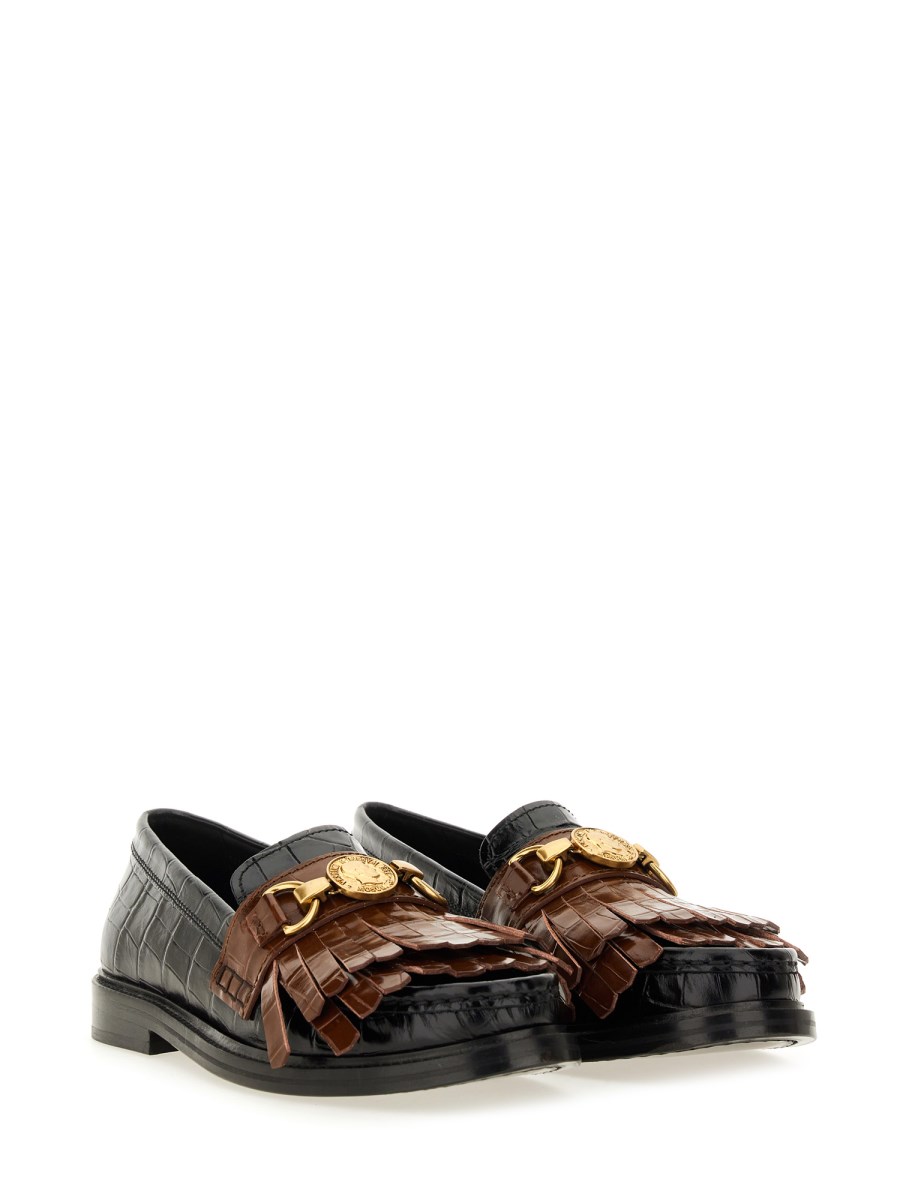 MOCASSINO CON FRANGE E MONETA
