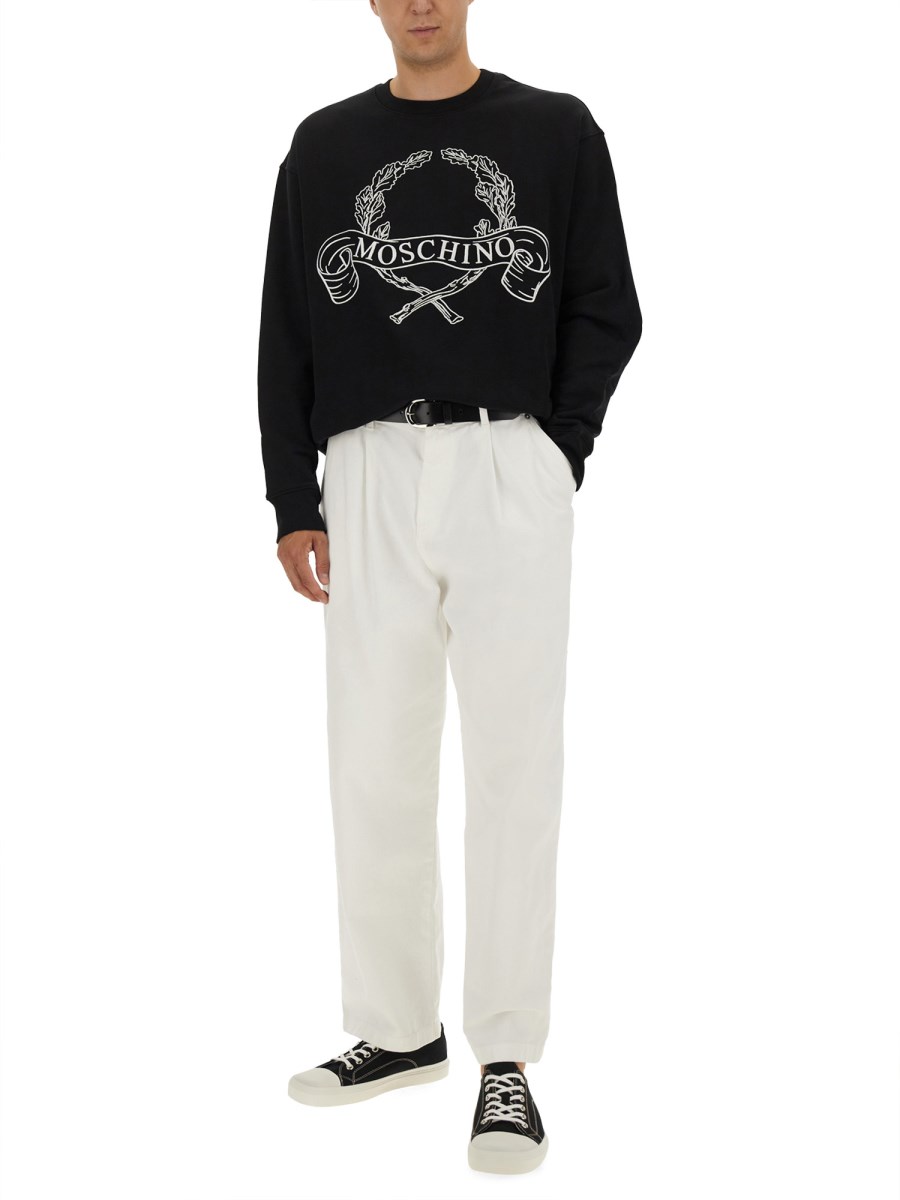 FELPA CON RICAMO LAUREL CROWN LOGO