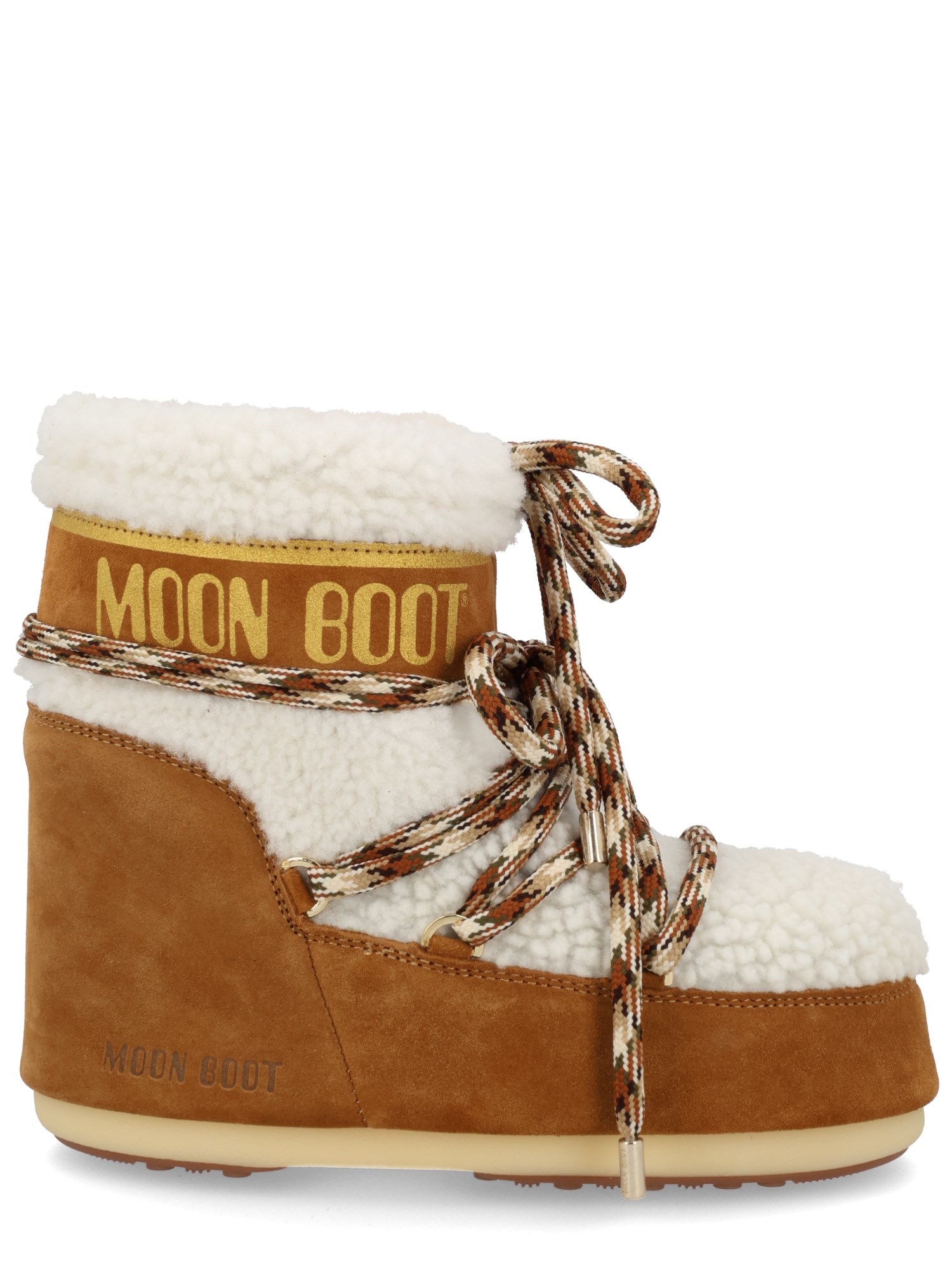 Moon Boot Icon Low Shearling Leather Boot In Multi