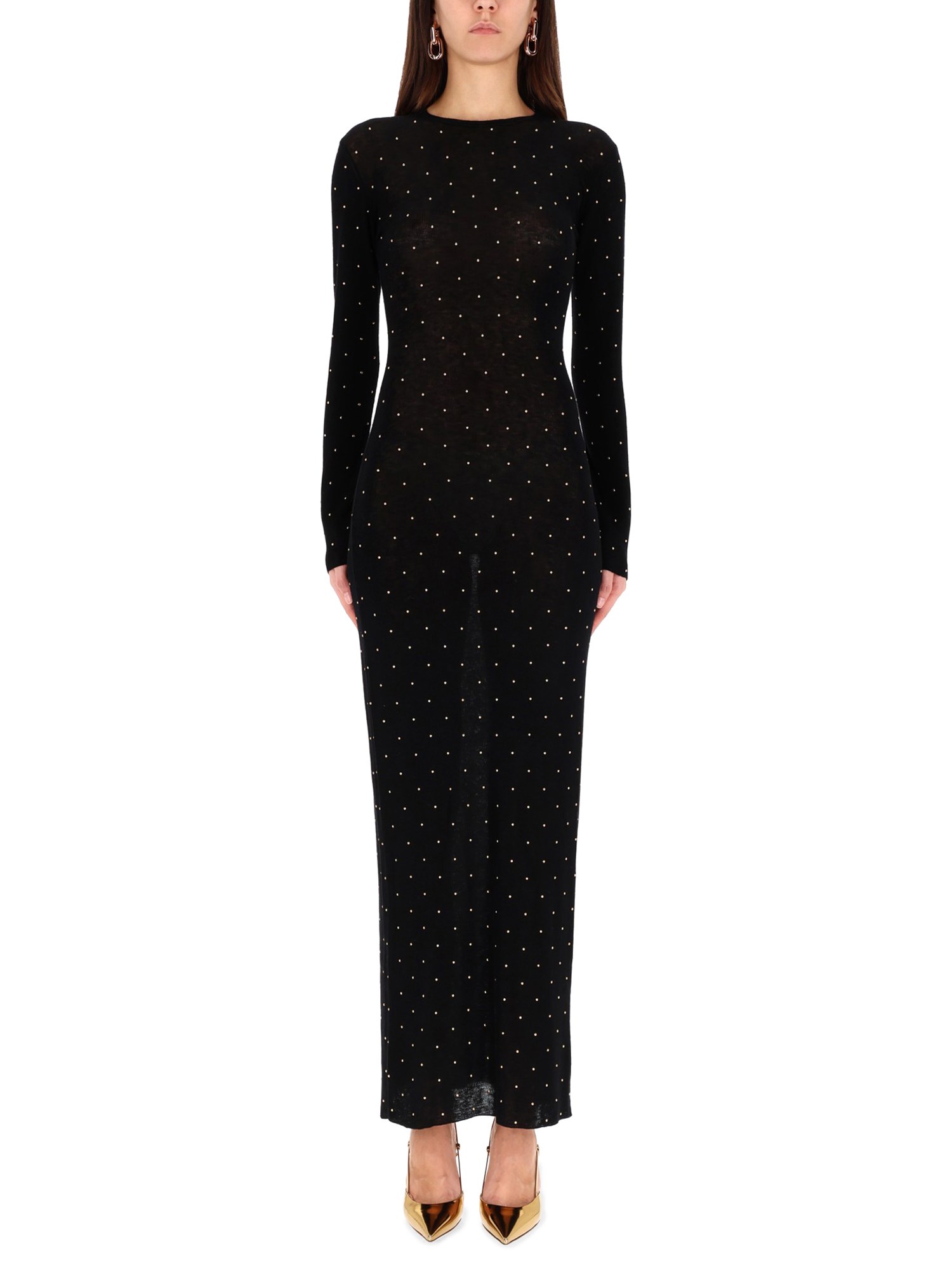 Rabanne Second-skin Effect Long Dress In Blue