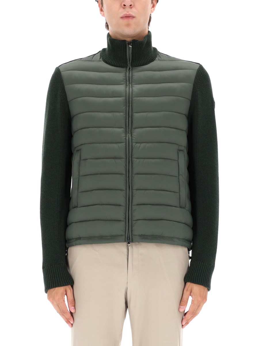 GIACCA IBRIDA CON MANICHE IN MAGLIA