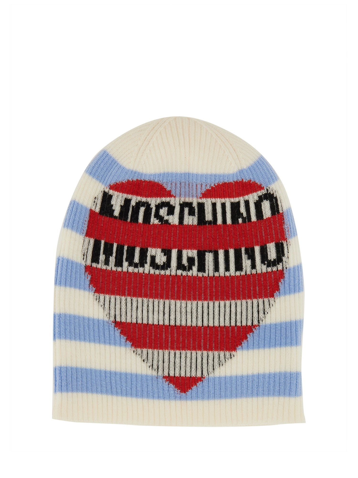 Moschino Wool Cap With Logo In Multi