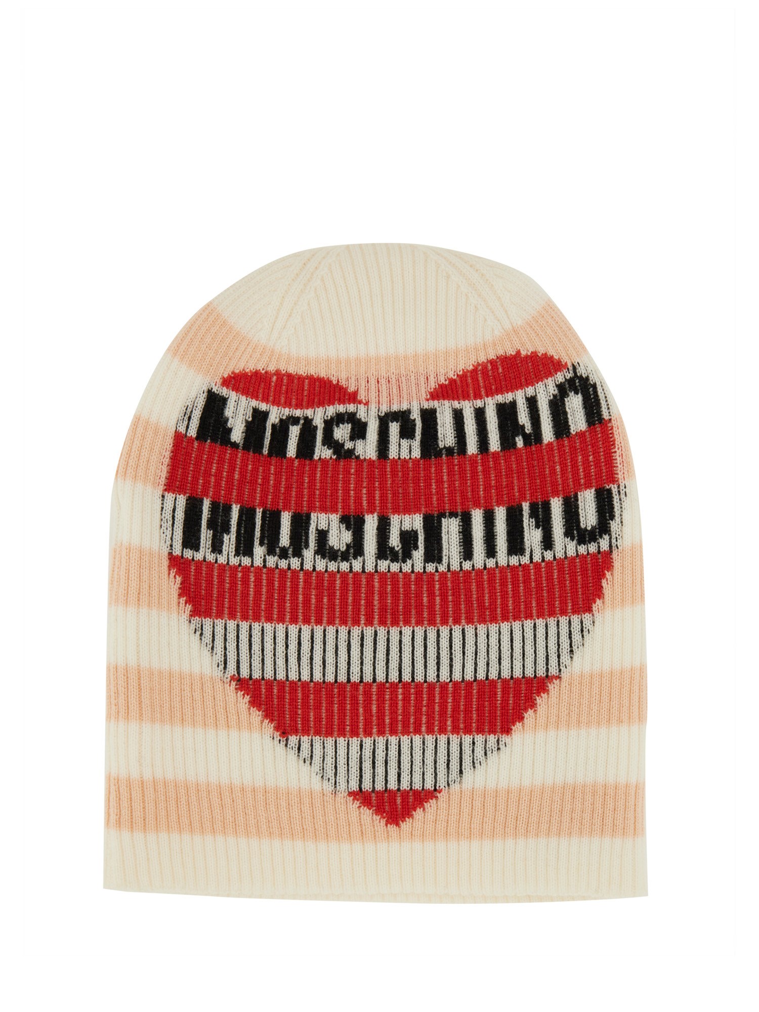 Moschino Wool Cap With Logo In Multi