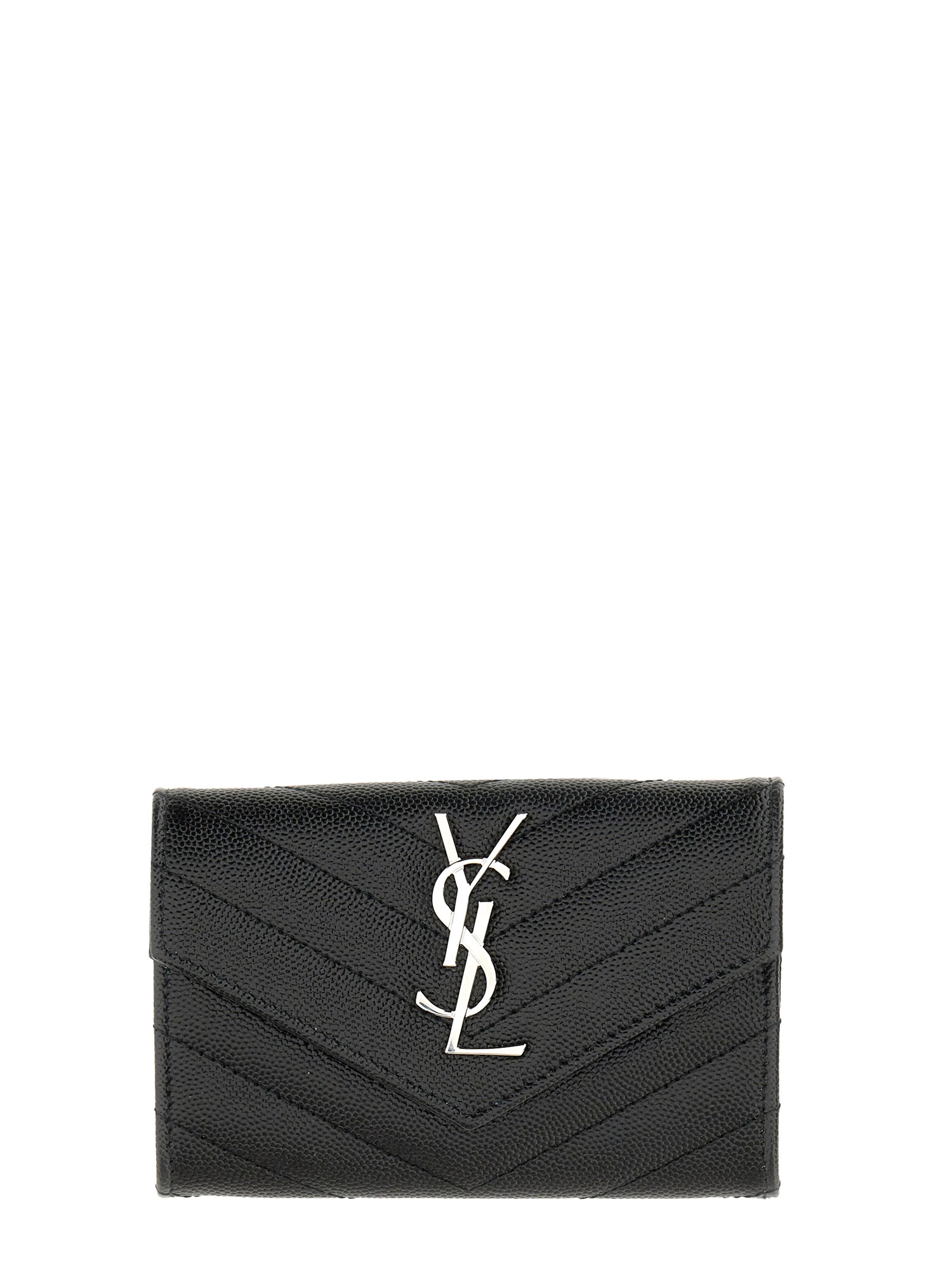 Saint Laurent Envelope Wallet Cassandre Small In Burgundy