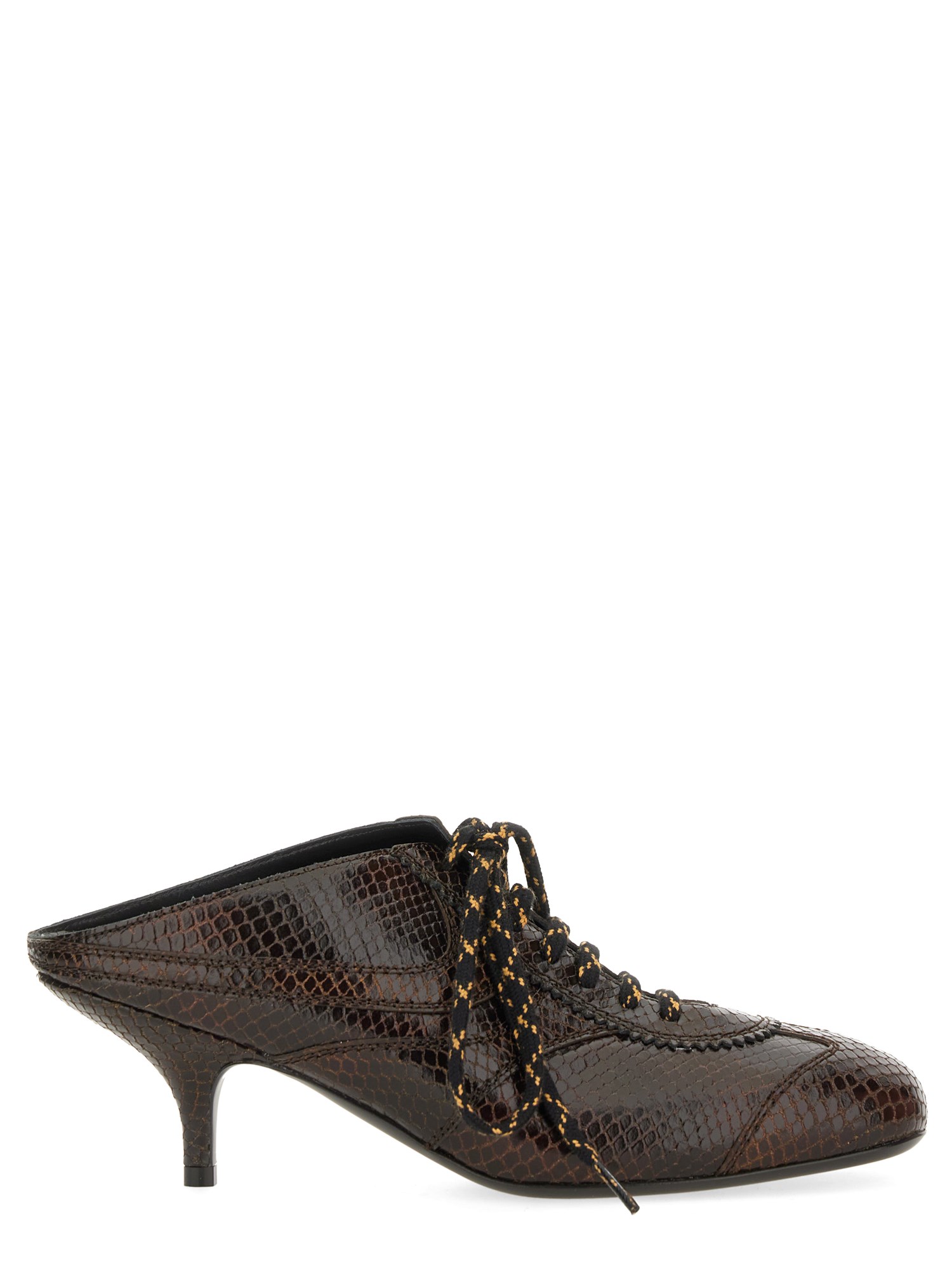 Dries Van Noten Leather Slip-on Mules In Brown