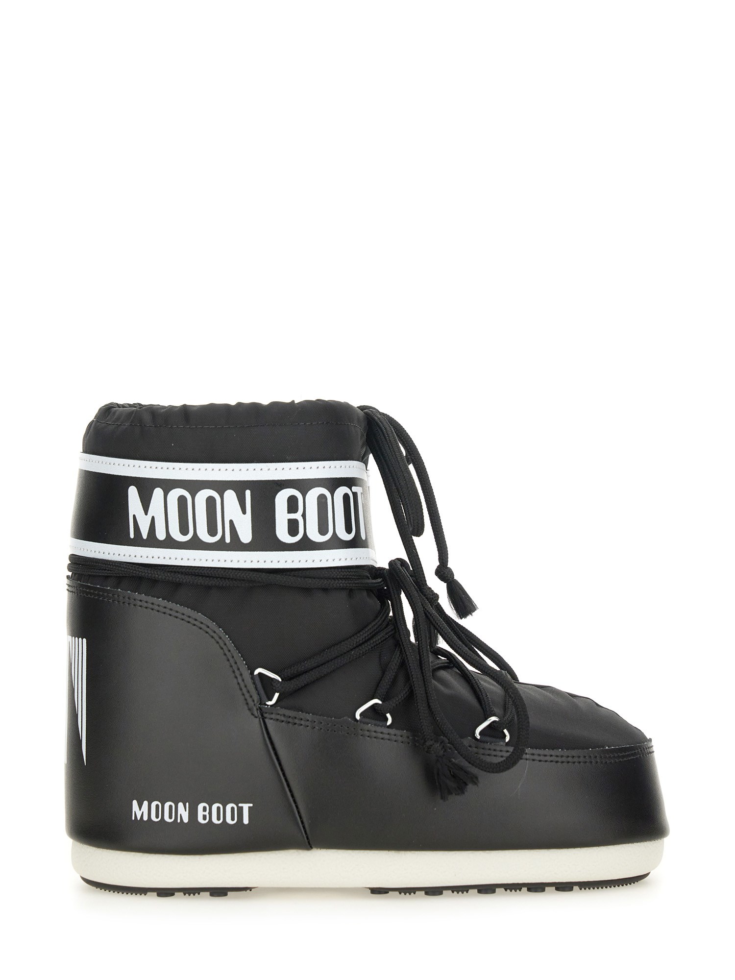 Moon Boot Icon Low Shell And Faux Leather Snow Boots In Black