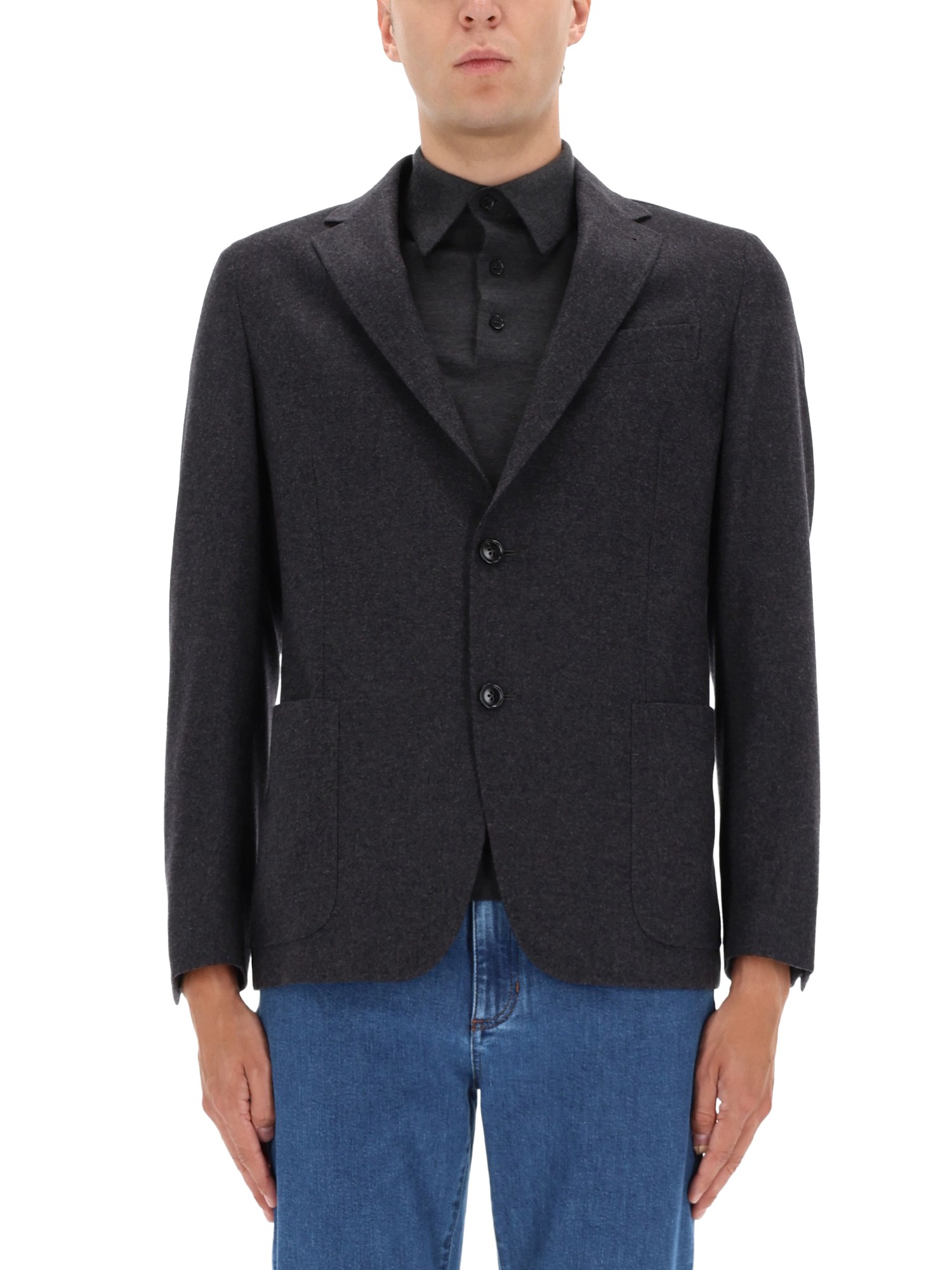 Zegna Shirt Jacket In Gray