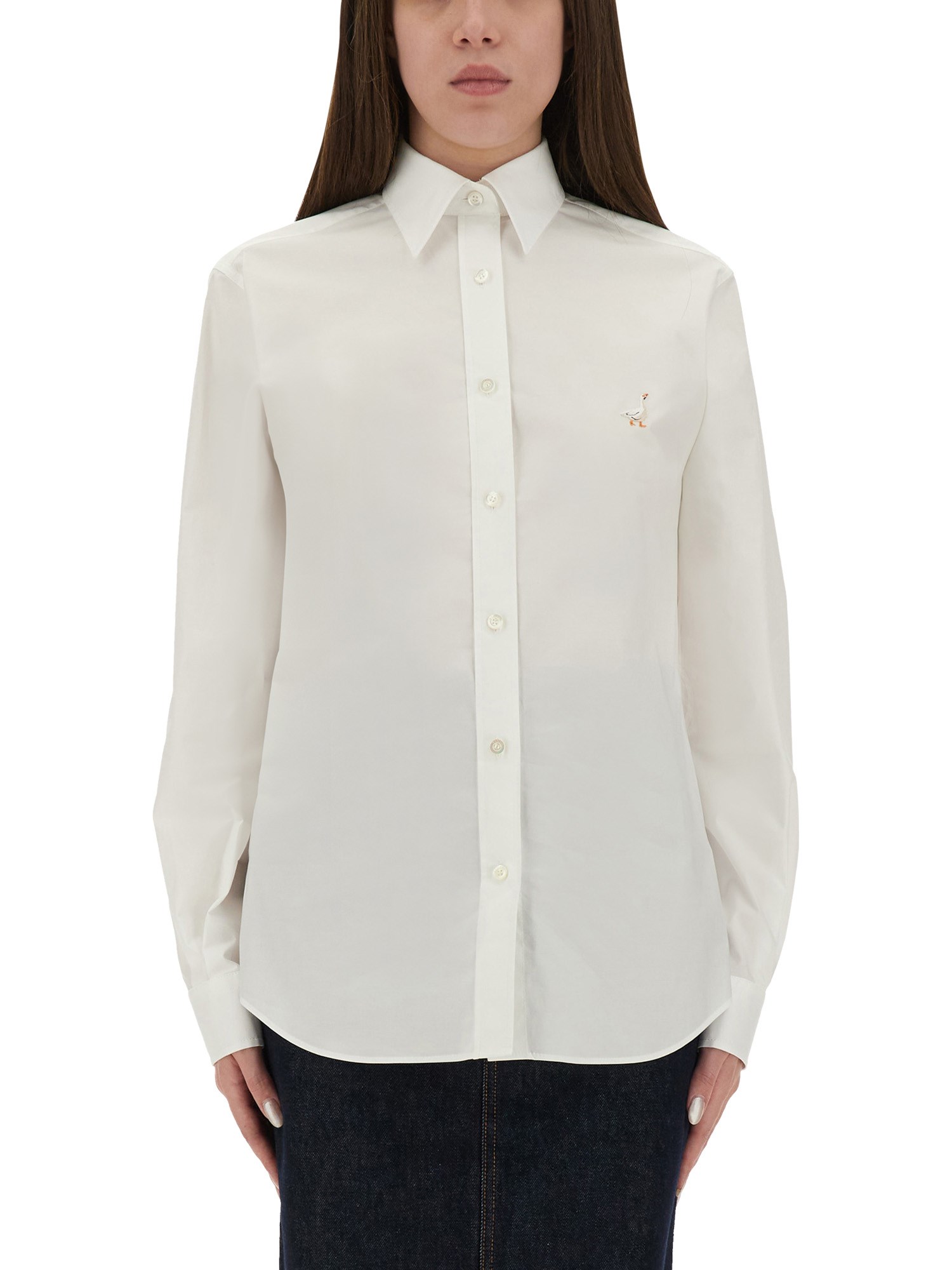 Moschino Shirt With "goose" Embroidery