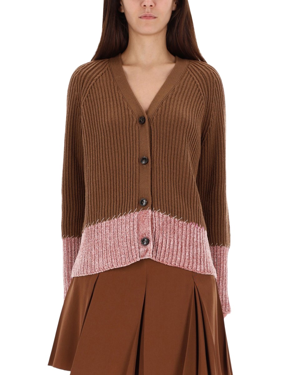 CARDIGAN CON MOTIVO “COLOUR BLOCK”