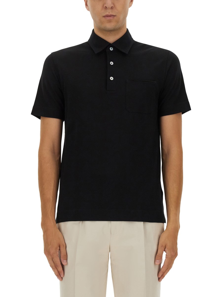 POLO IN COTONE CON TASCA 