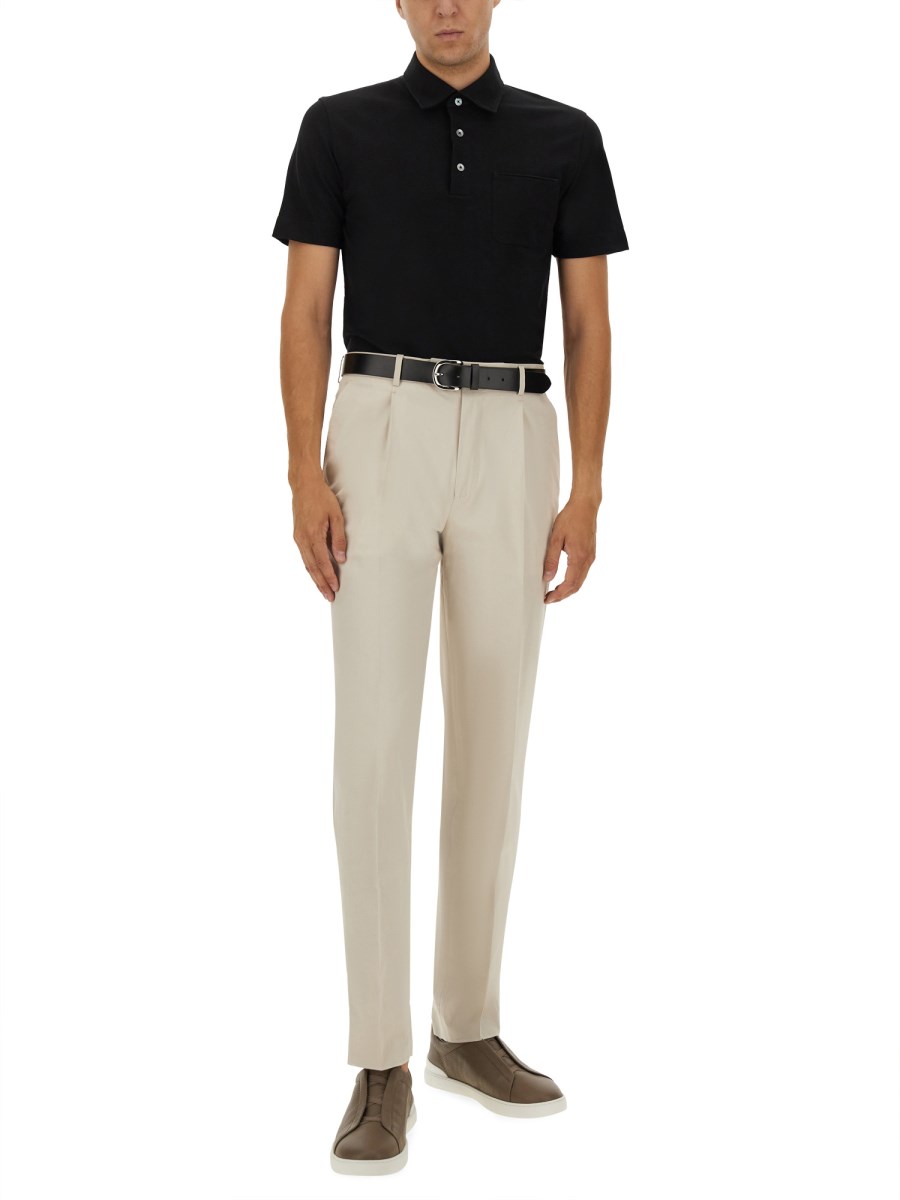 POLO IN COTONE CON TASCA 