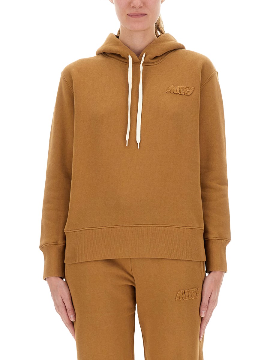 FELPA CON CAPPUCCIO E LOGO