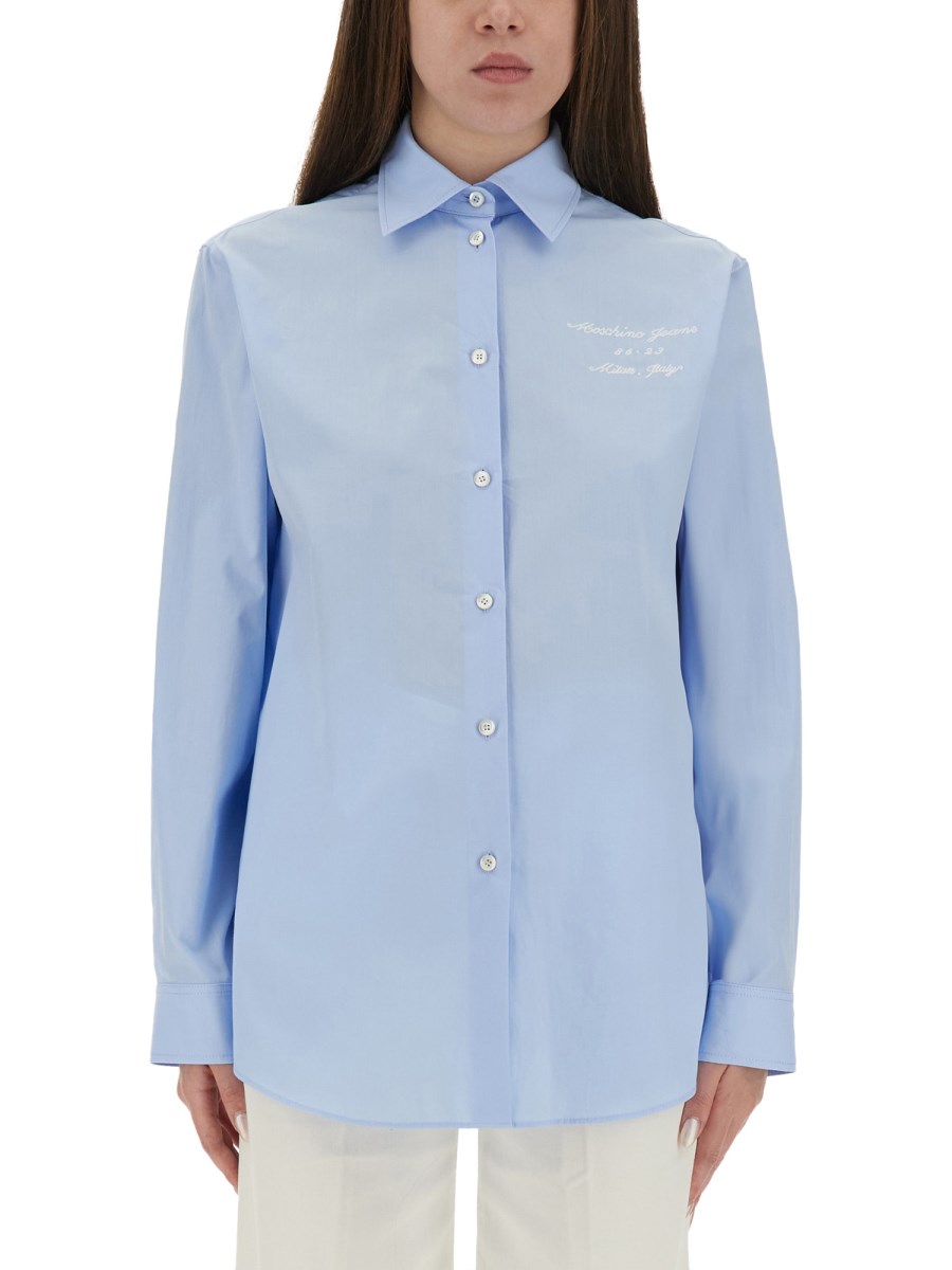 CAMICIA SARTORIALE CON LOGO RICAMATO